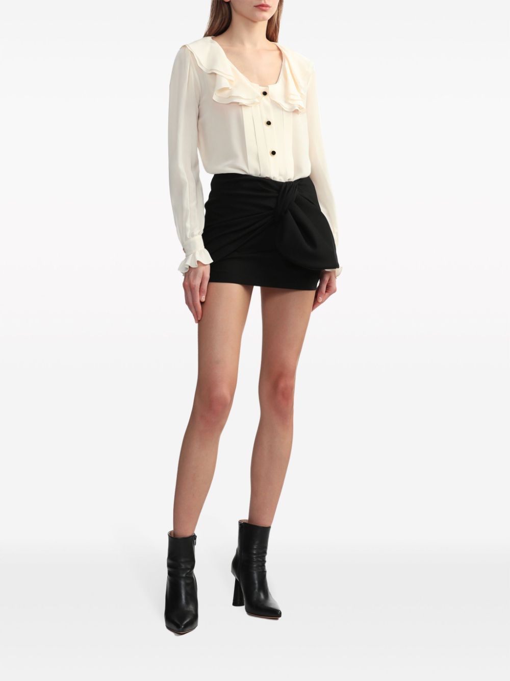 Alessandra Rich Beige Blouse for Women - Elegant Casual & Office Wear - Perfect for Work, Dates & Special Occasions