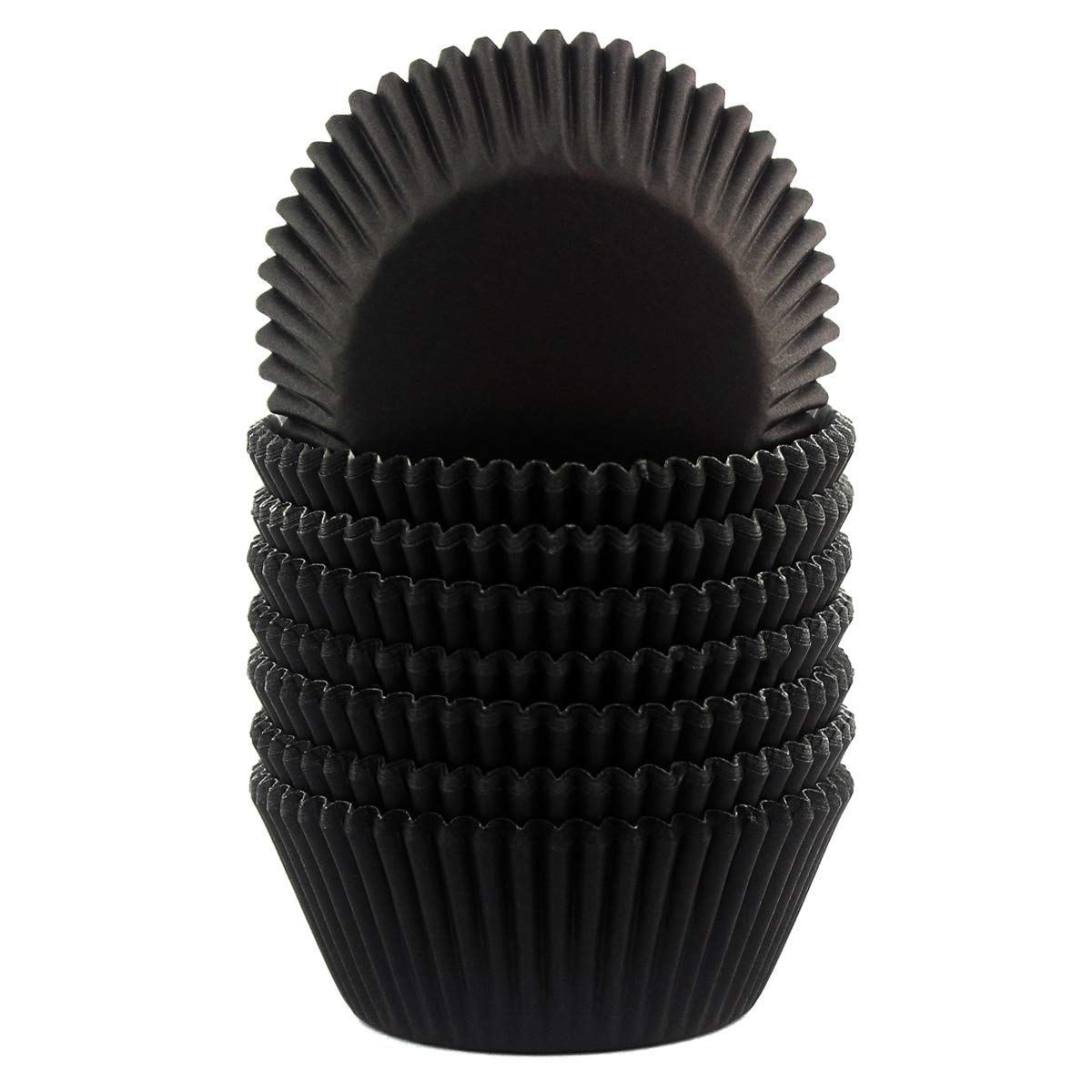 Premium Black Cupcake Liners - 200 Pack Standard Baking Cups for Muffins & Cupcakes | Perfect for Birthday Parties, Wedding Desserts & Holiday Baking