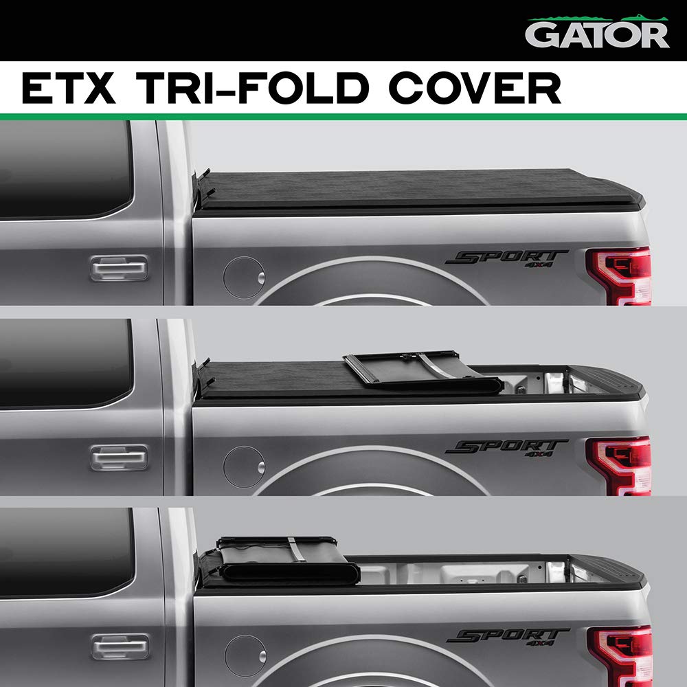 Gator ETX Soft Tri-Fold Truck Bed Tonneau Cover for 2002-2008 Dodge Ram 1500/2500/3500 | 8ft Bed (96