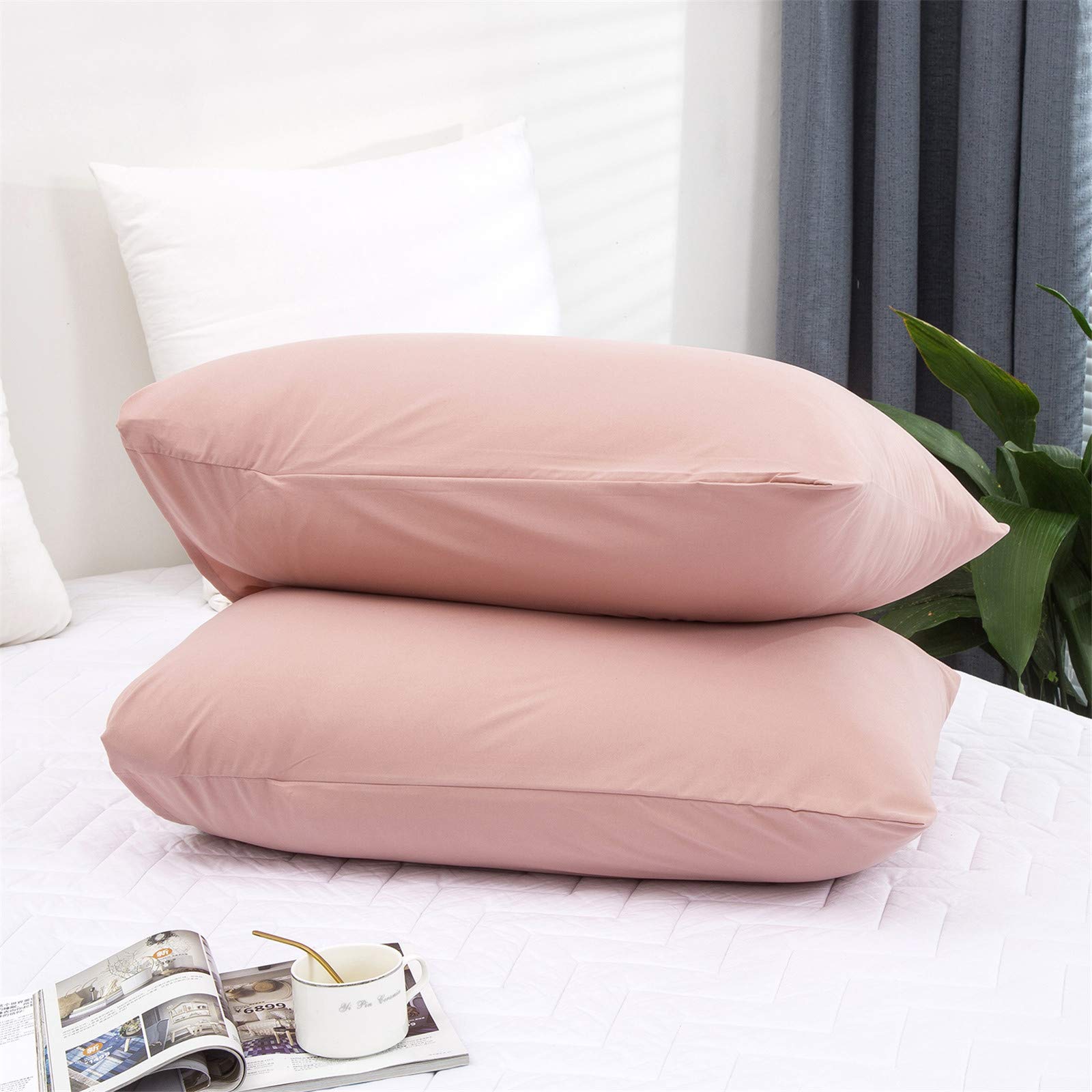 King Size Pink Comforter Set - Soft Breathable Cotton Blush & Dusty Rose Quilted Blanket for Women | Bedroom Decor, Guest Room, Cozy Sleep