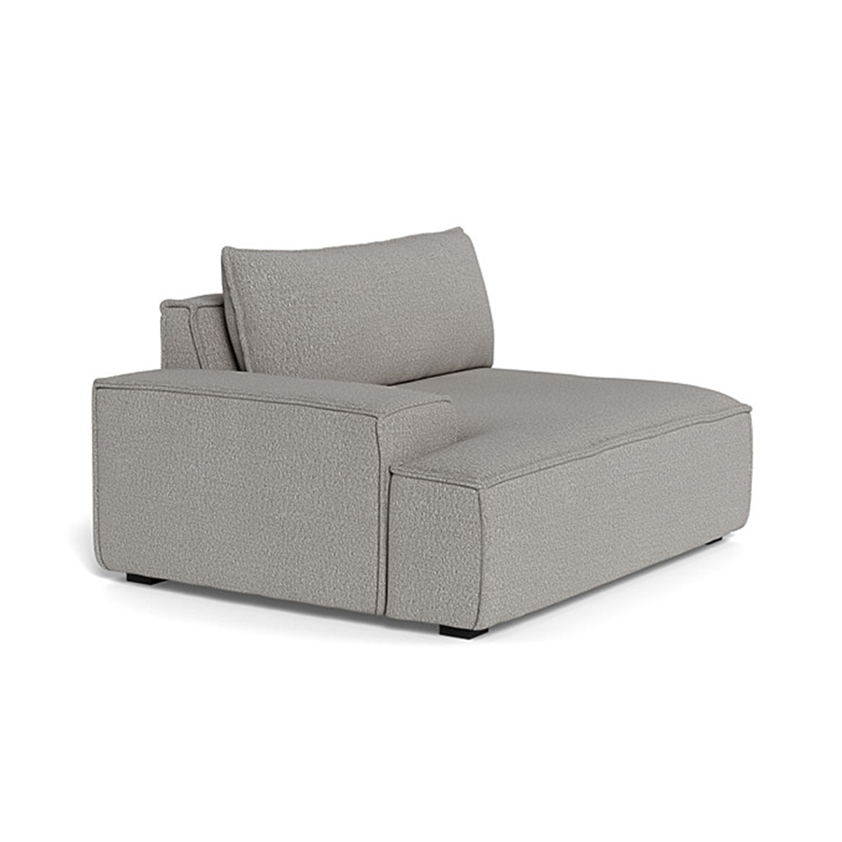 Daphne Boucle 1-Seater Left Arm Modular Sofa - Modern Compact Loveseat for Small Spaces, Apartments & Cozy Living Rooms