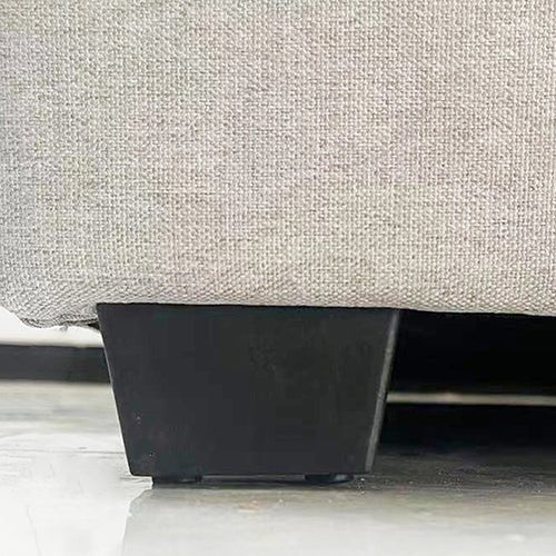 Luxury Veronica Queen Size Bed Frame with Grey Linen Upholstery - Elegant Modern Bedroom Furniture for Master Suite or Guest Room