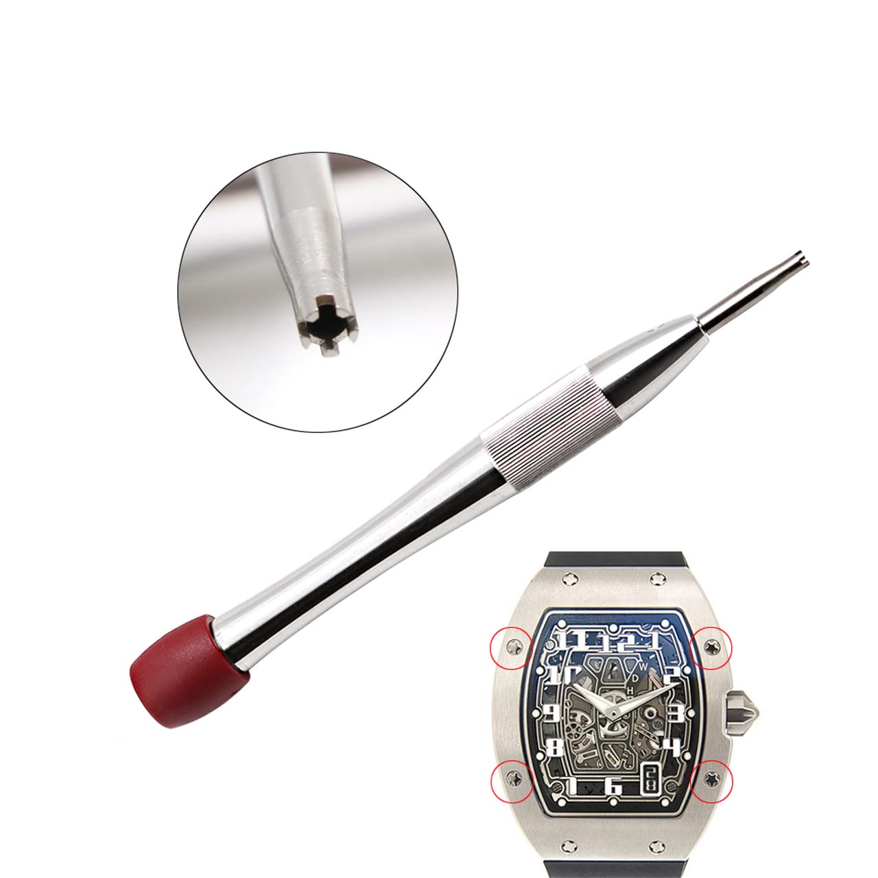 Professional 5-Prong Star Screwdriver for Richard Mille Watches - Precision Watch Repair Tool for Luxury Timepiece Maintenance & DIY Adjustments