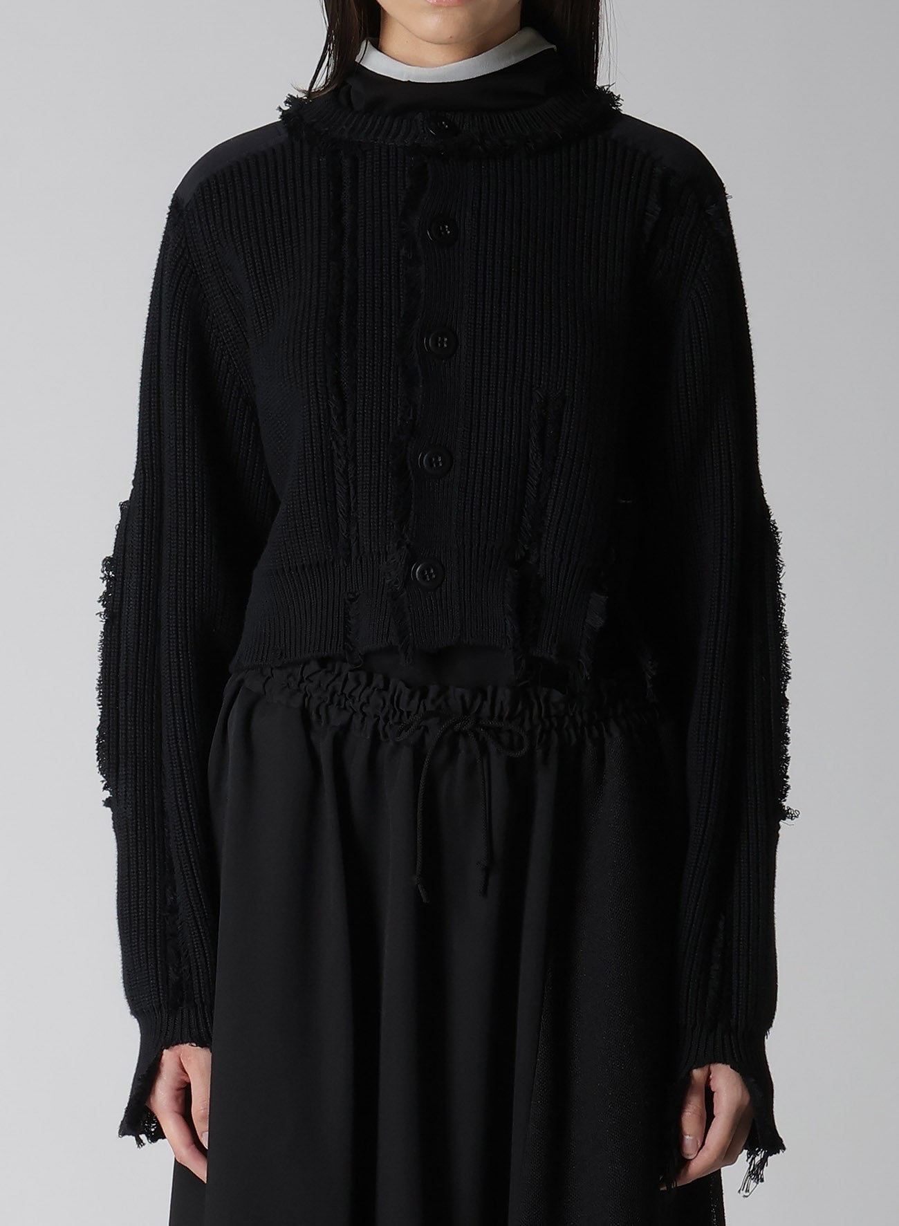 Distressed Cotton Crewneck Knit Cardigan for Women - Soft & Comfortable Pullover Sweater for Casual Wear, Layering, and Fall Fashion