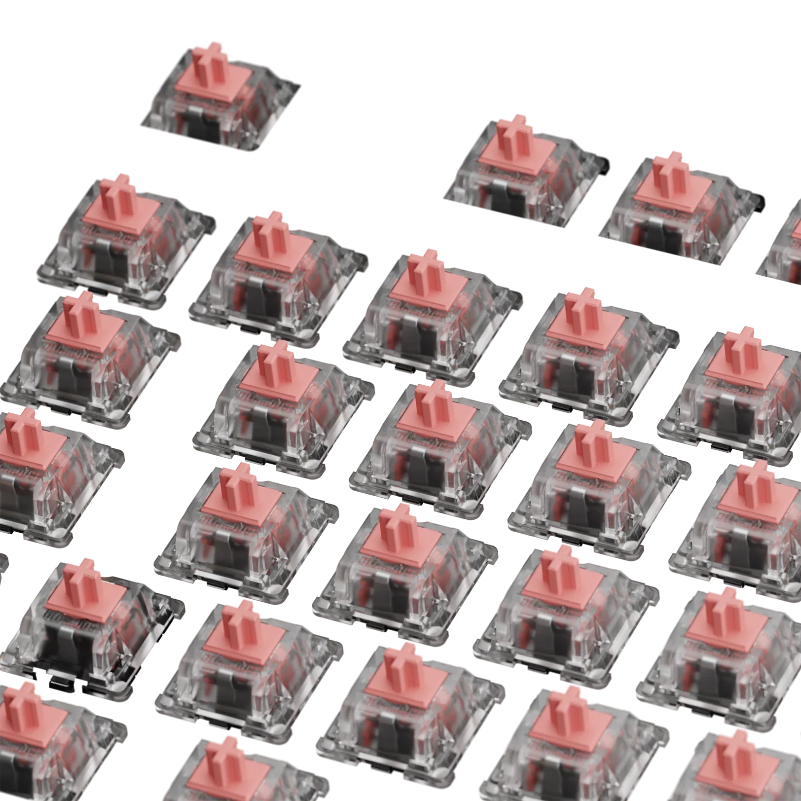 Glorious Fox Ultralight MX 100 ISO Mechanical Keyboard Switches - Smooth Linear Gaming Switches for Esports, Typing & Custom Keyboards (Pack of 100)