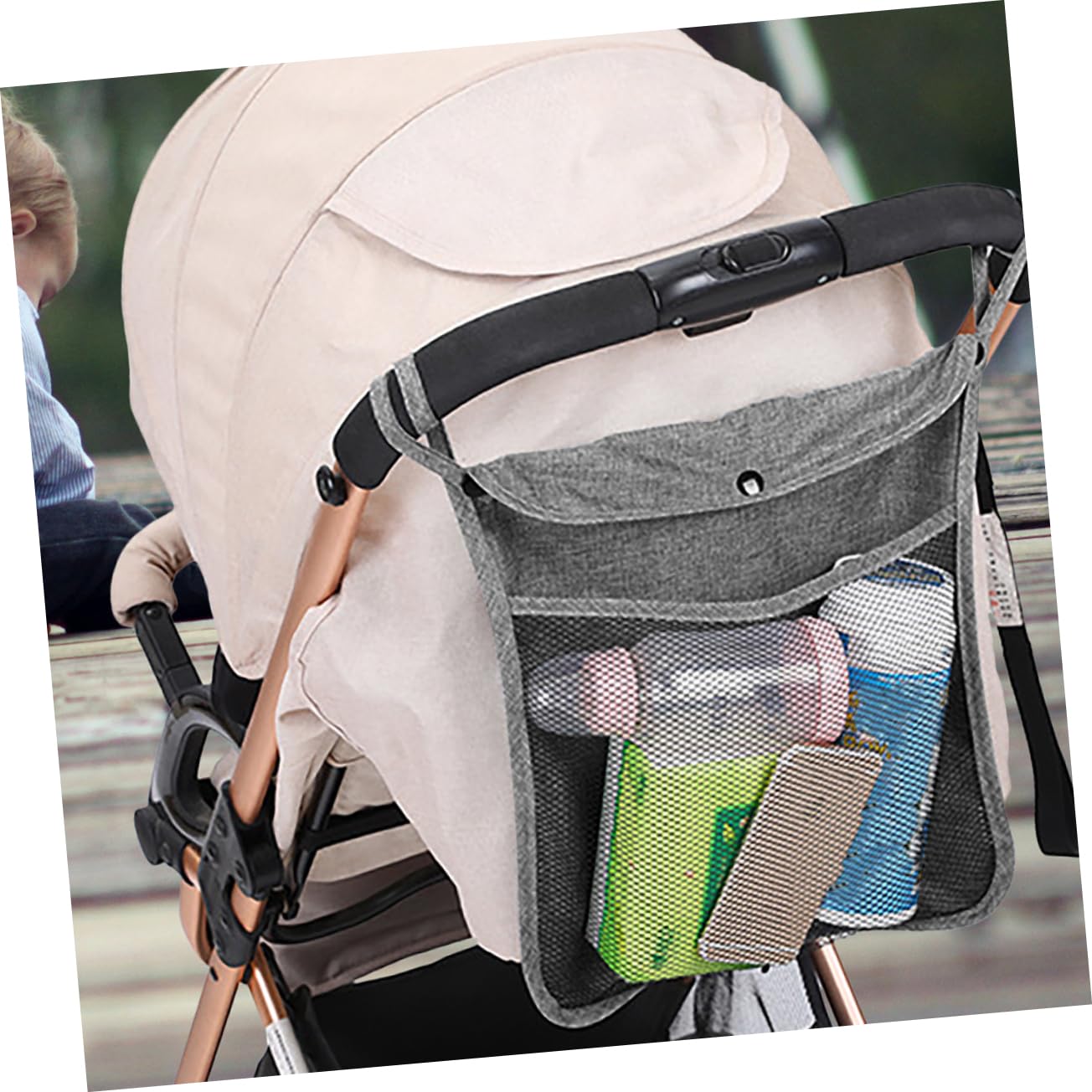 WATIIFUFU Stroller Organizer Bag - Baby Travel Accessories for Snacks, Toys & Essentials | Portable Diaper Caddy for Strollers, Car Seats & Shopping Carts | Keep Baby Items Neat On-the-Go