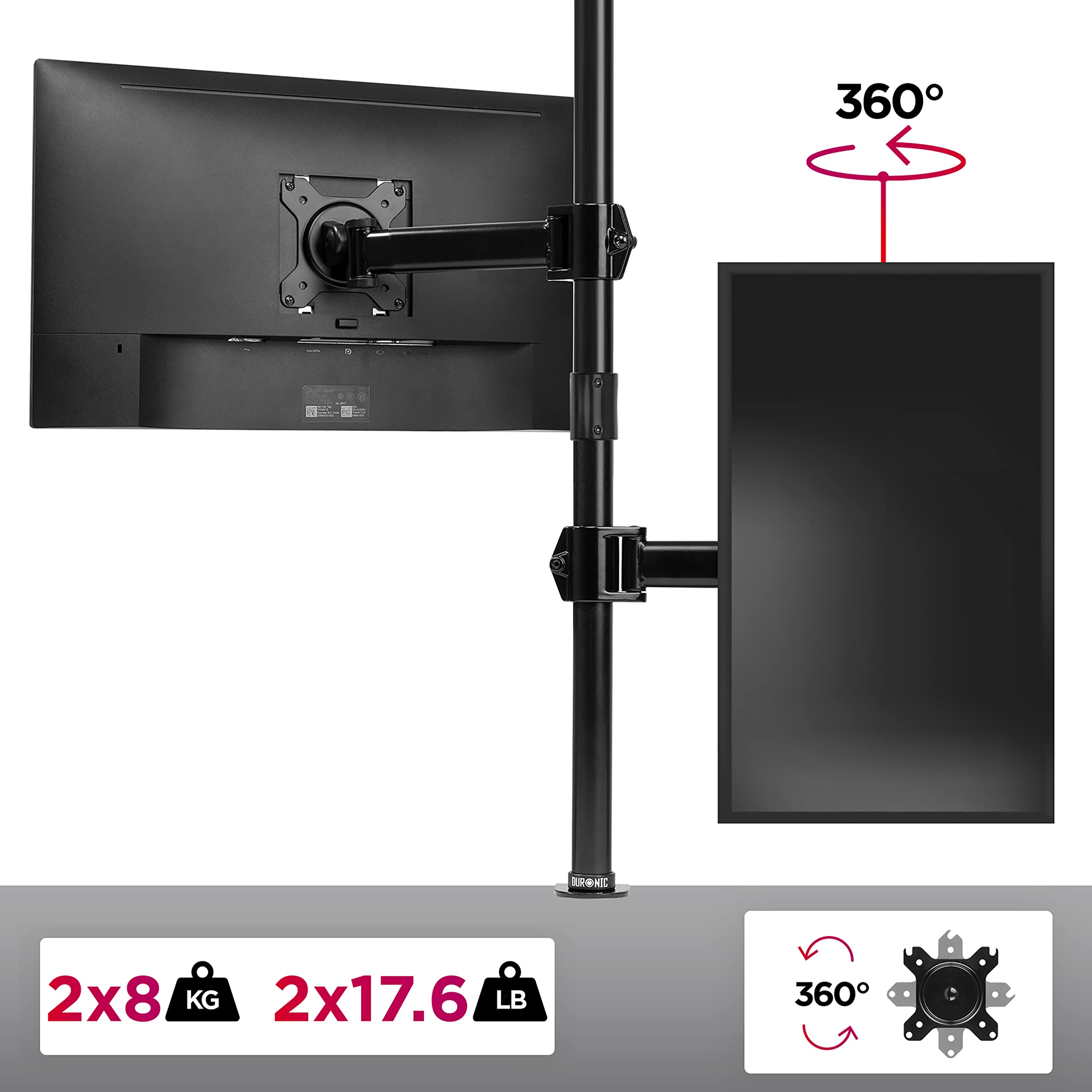 Dual Monitor Stand for 13-27