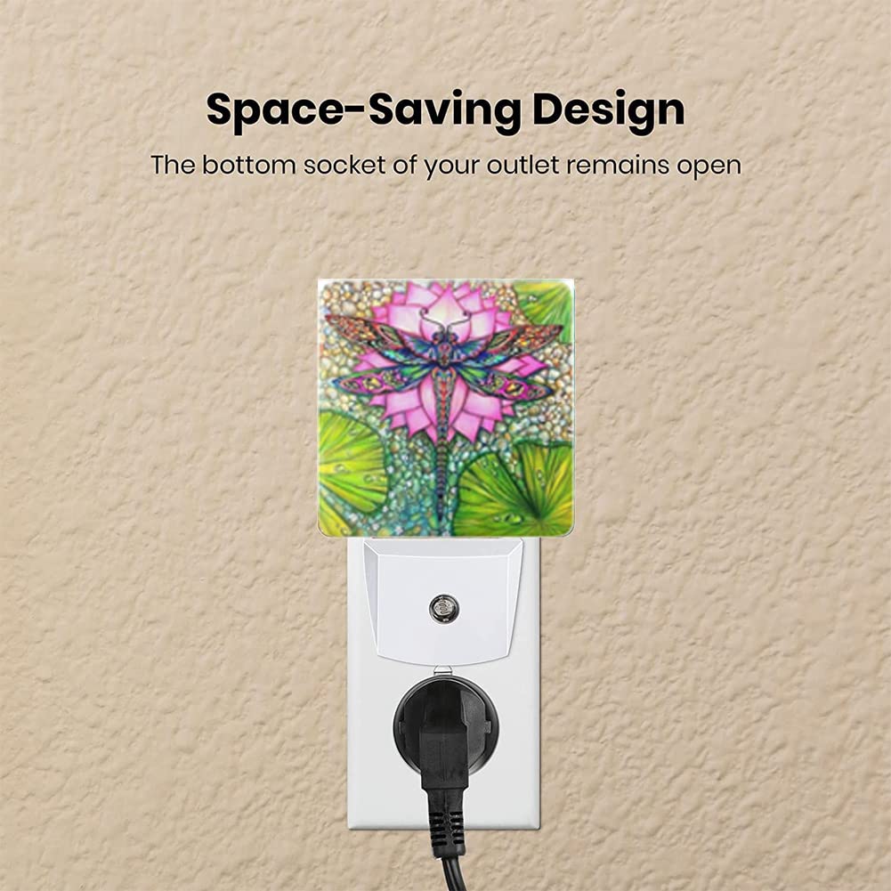 Dimmable Dragonfly Night Light with Auto Sensor - Adjustable Brightness LED Plug-in Lamp for Bedroom, Kids Room, Hallway & Stairs | Auto On/Off, Perfect Gift for Women & Home Decor | Creates Soothing Ambiance for Nighttime Feedings, Bathroom Visits & Safe Navigation