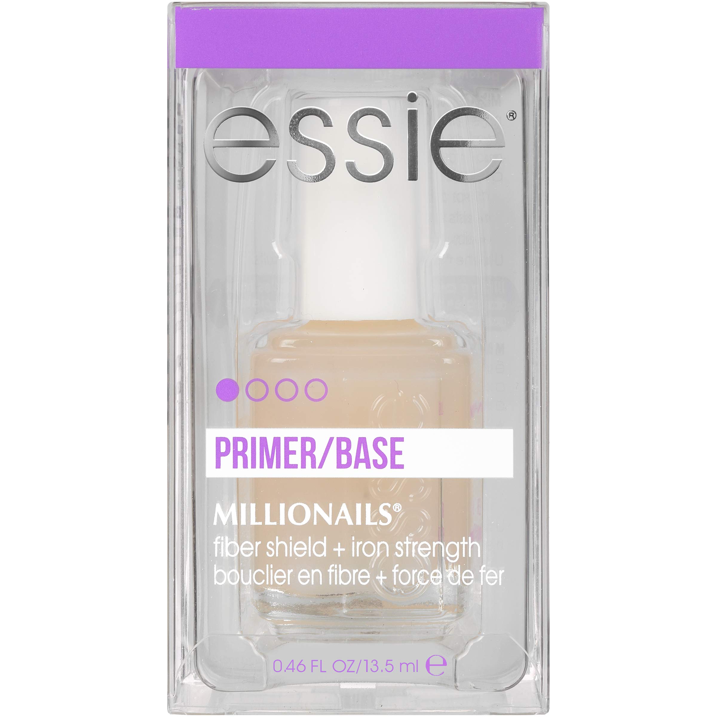 Essie Base Coat Nail Polish - Millionails Nail Treatment with Fiber Shield & Iron Strength (0.46 Fl Oz) | Strengthens & Protects Nails | Perfect for Manicures, Nail Care Routine & At-Home Nail Treatments
