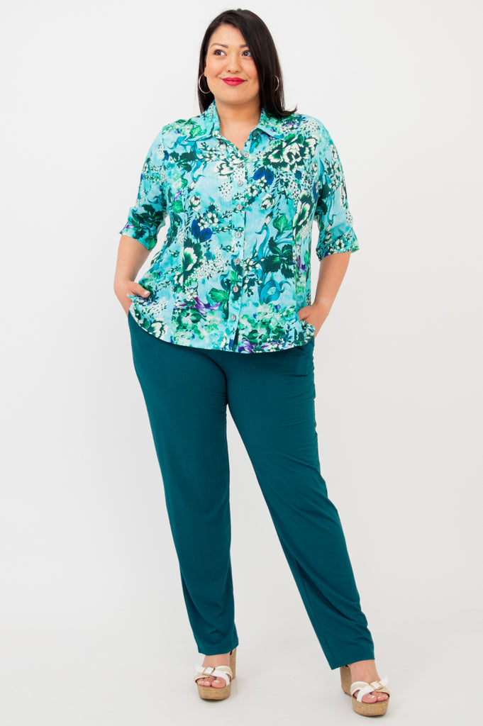 Lorine Blouse - Enchant Style Linen Bamboo Blend Women's Top for Casual Wear & Summer Outfits