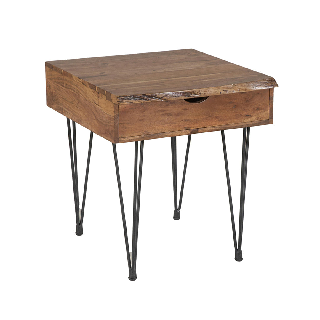 Modern Napoli End Table - Small Side Table for Living Room, Bedroom, or Office - Perfect for Holding Lamps, Books, and Decor