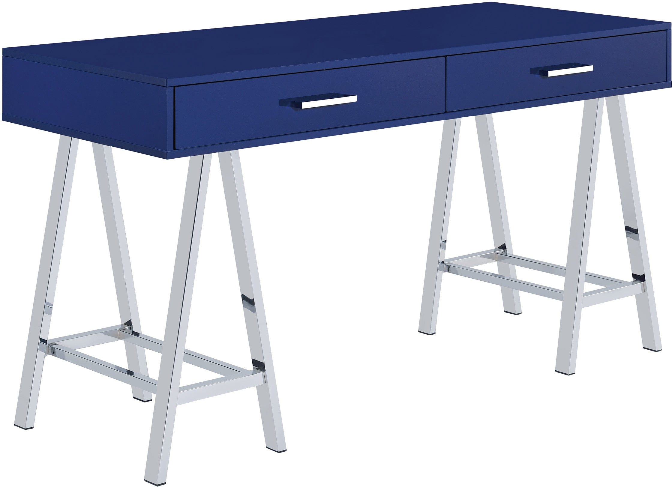 Office Star Vivid 2 Drawer Writing Desk [VVD5422] - Modern Home Office Desk with Storage for Small Spaces, Perfect for Remote Work & Study