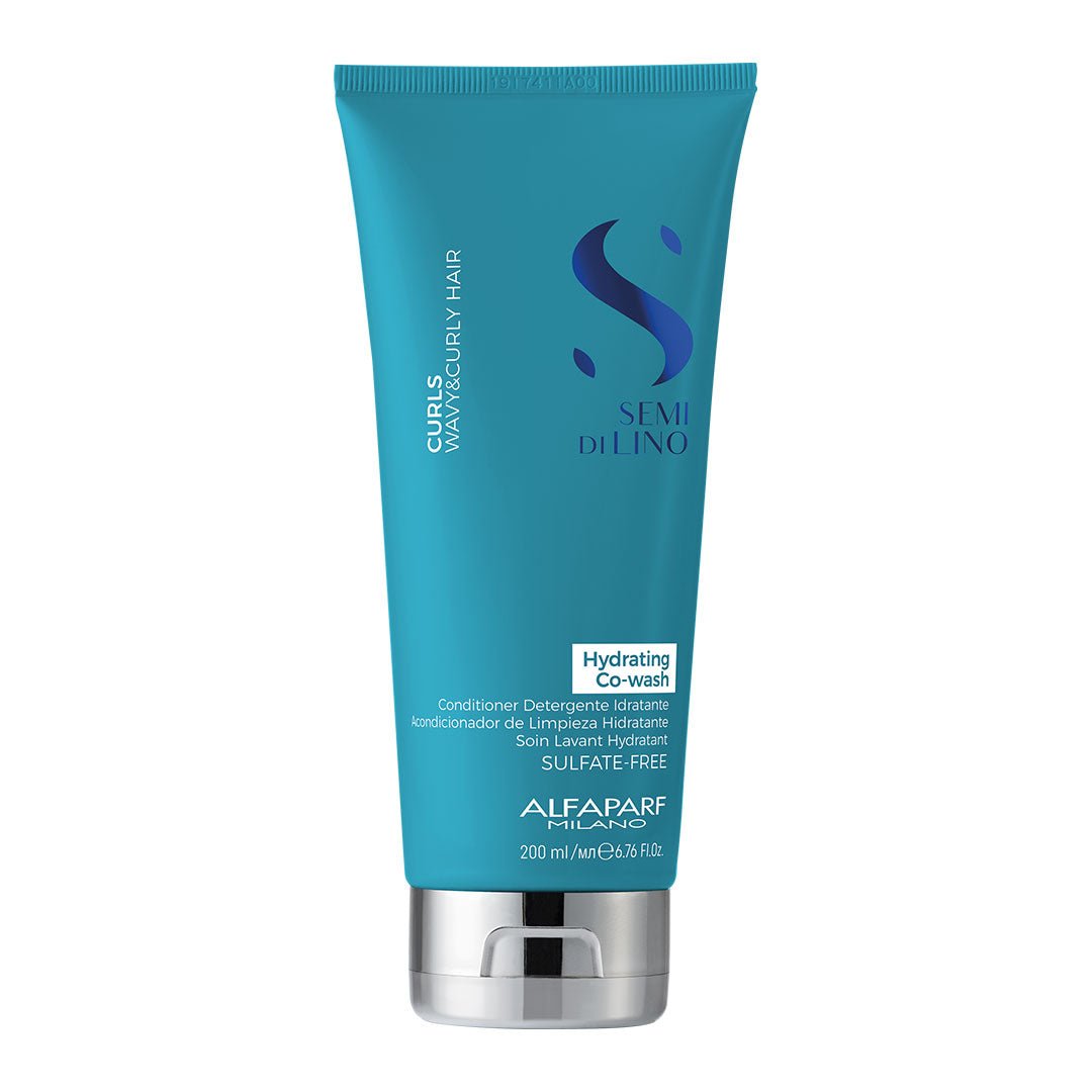 Alfaparf Milano Semi Di Lino Curl Hydrating Co Wash 200ml | Moisturizing Curly Hair Cleanser for Dry, Frizzy Hair | Perfect for Daily Curl Care & Hydration at Home or Salon