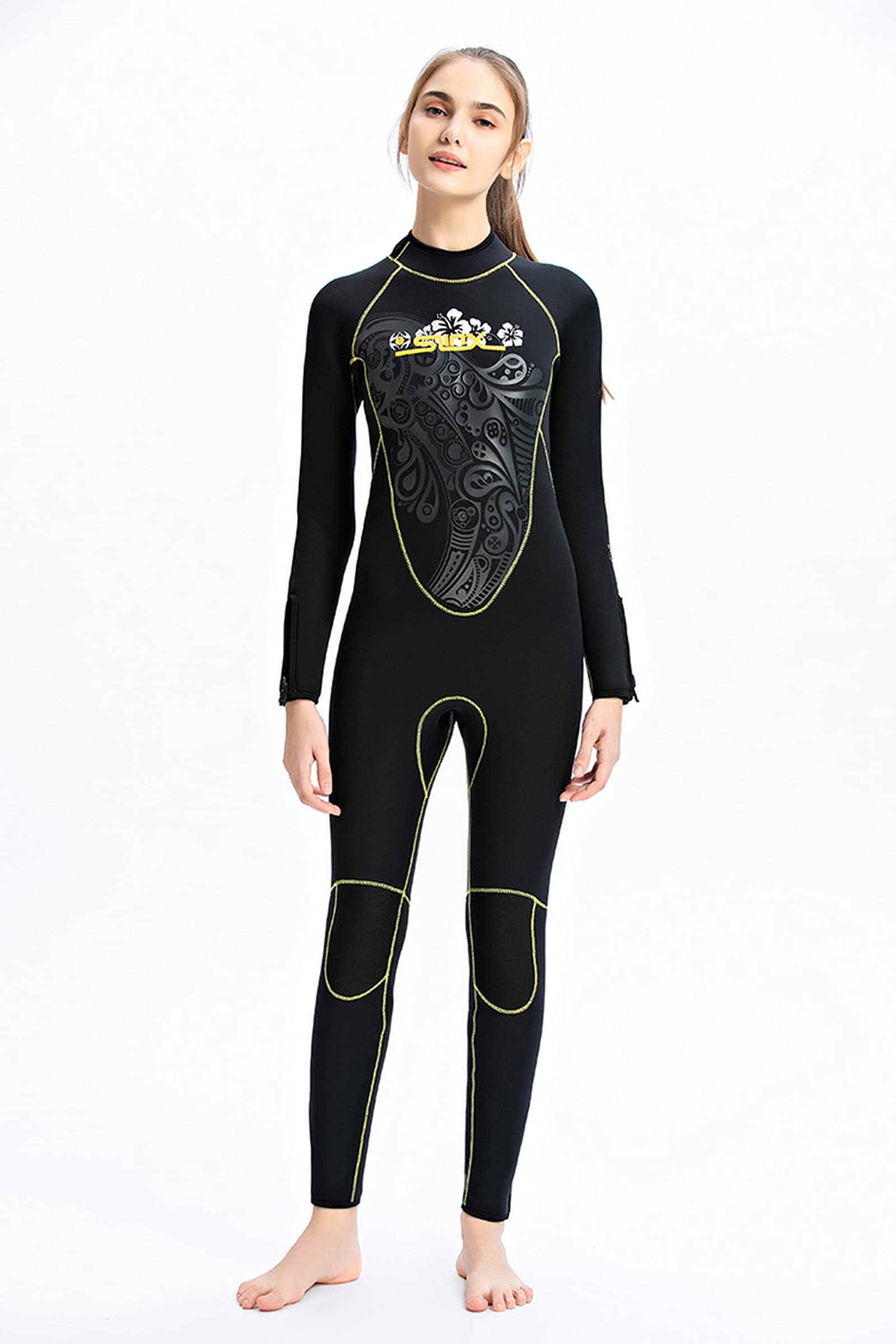 WEHOMEO 5mm Women's Winter Wetsuit - Full Body One Piece Swimsuit, Ultra Stretch Rash Guard Diving Suit for Scuba Diving, Surfing & Swimming | Perfect for Cold Water Sports & Outdoor Water Activities
