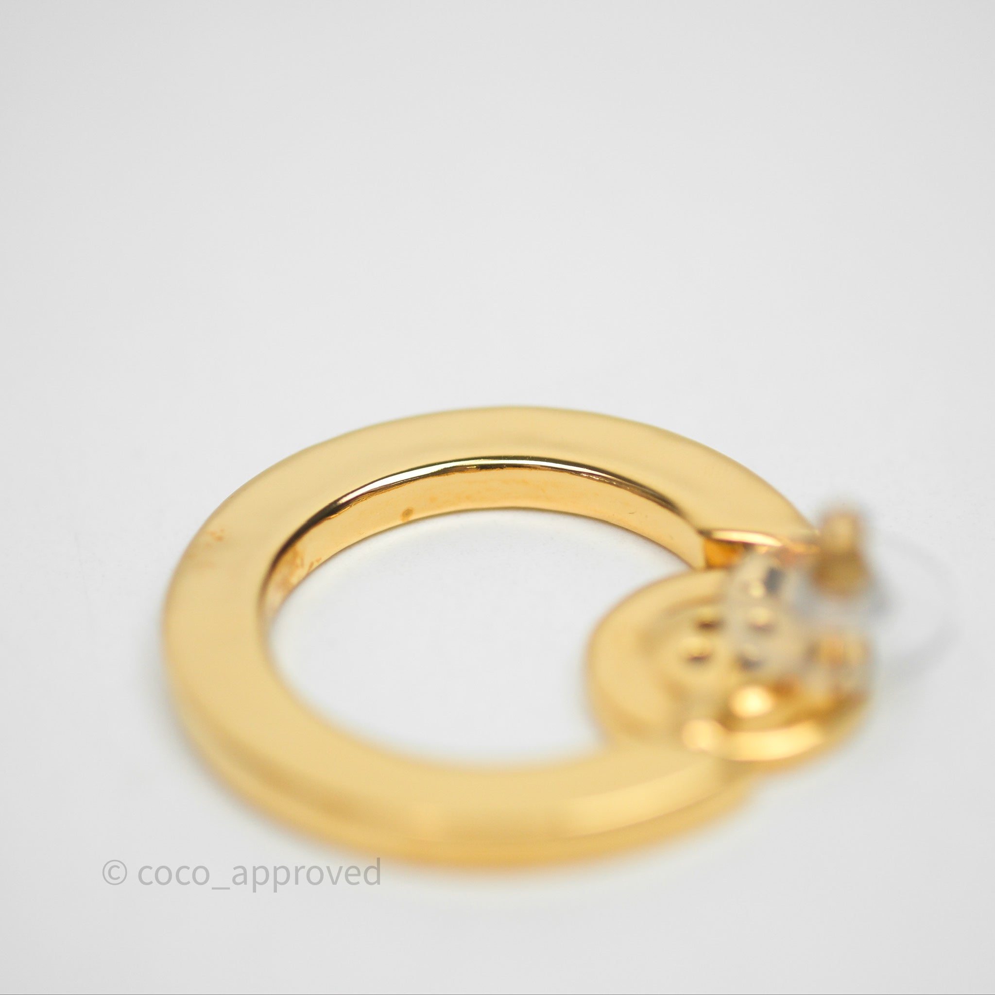 Chanel CC Round Earrings Gold Tone 20A - Luxury Fashion Jewelry for Women - Perfect for Parties, Weddings & Special Occasions