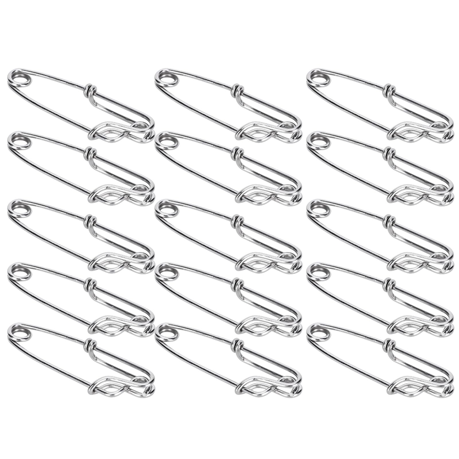 15Pcs Stainless Steel Tuna Clips - Heavy Duty Fishing Swivel Snap Clips for Long Line Tuna Fishing | Saltwater Fishing Accessories | Ideal for Sport Fishing, Deep Sea Fishing & Offshore Angling