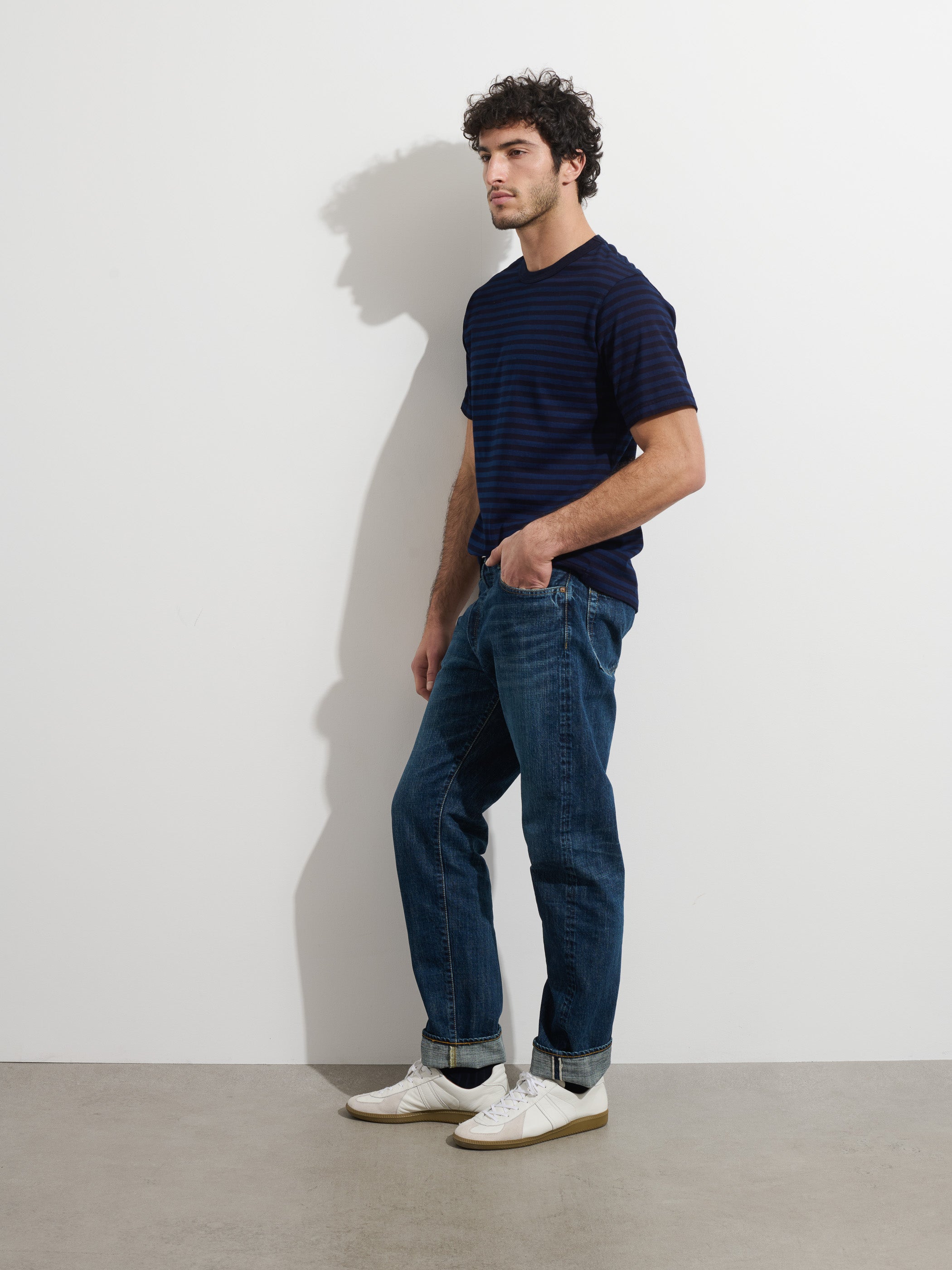 OMNIGOD x Alex Mill Bold Stripe T-Shirt for Men - Casual Short Sleeve Cotton Tee - Perfect for Streetwear & Everyday Outfits