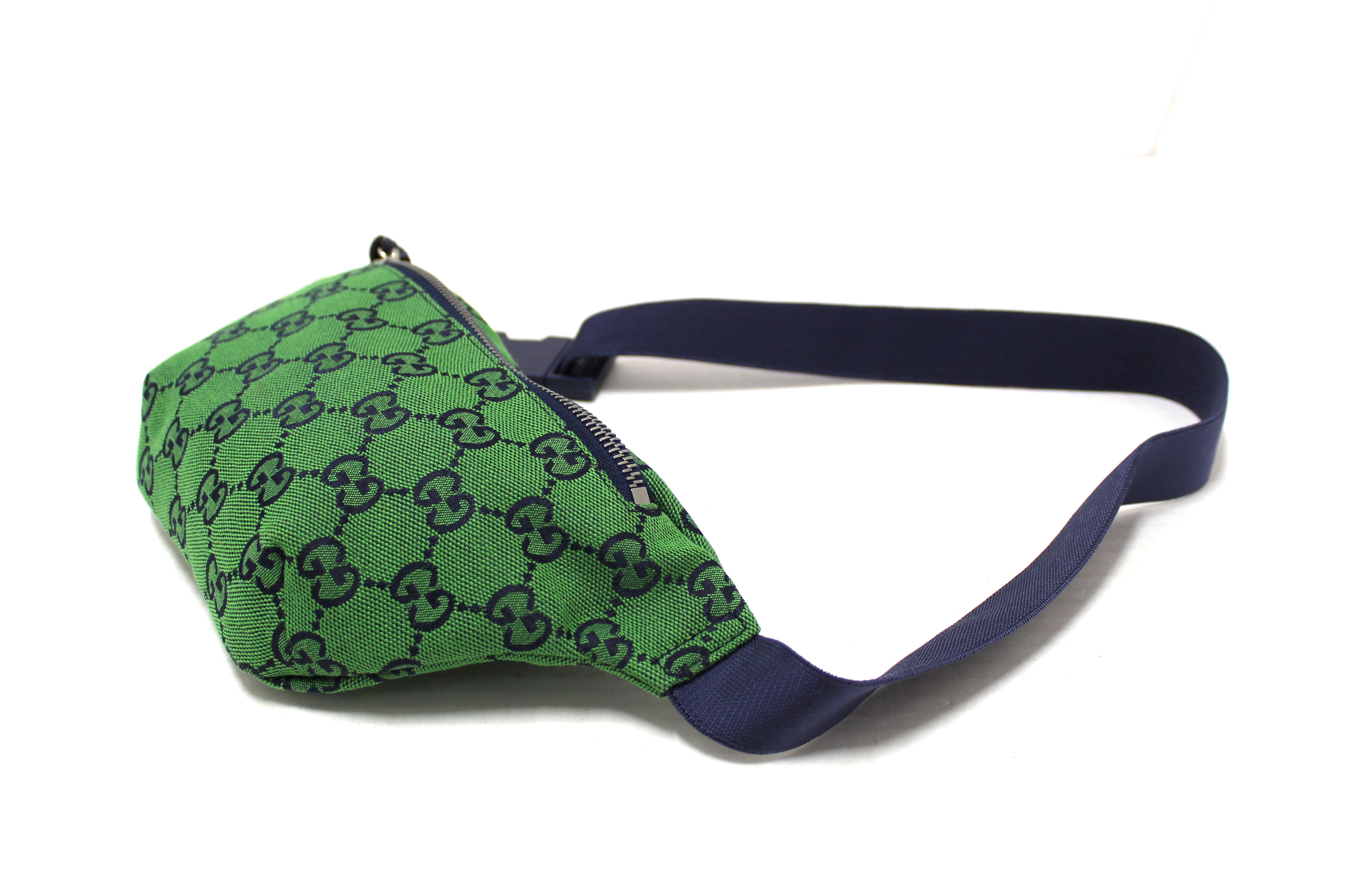 Authentic Gucci Green Denim GG Monogram Waist Bag - Crossbody Belt Bag & Fanny Pack for Women | Perfect for Travel, Concerts & Everyday Use (Style 502095)
