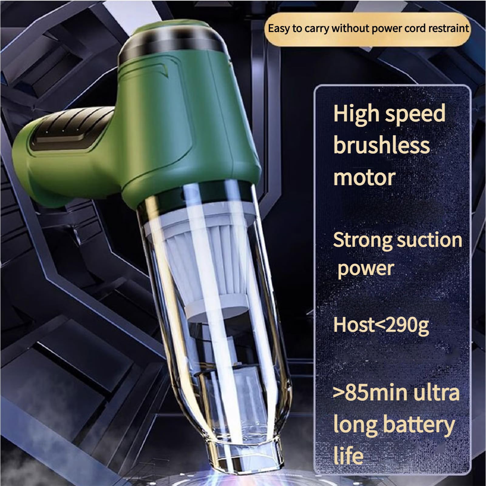 Airifled Pro V2 Car Vacuum 19000Pa - Powerful Portable Air Blower for Home & Office Cleaning