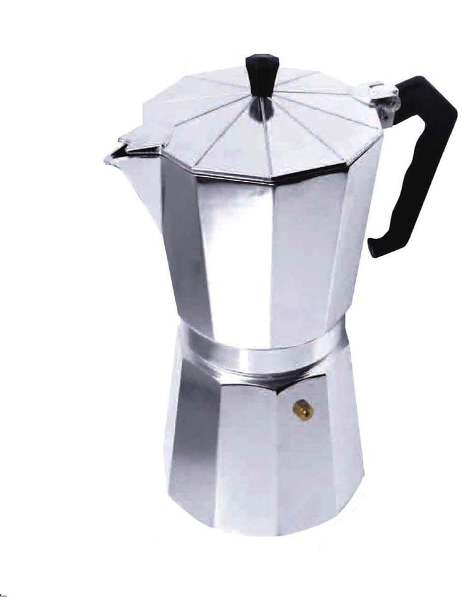 Bene Casa 9 Cup Aluminum Stovetop Espresso Maker - Dishwasher Safe Moka Pot with Side Pour Spout for Perfect Italian Coffee at Home, Camping & Office Use