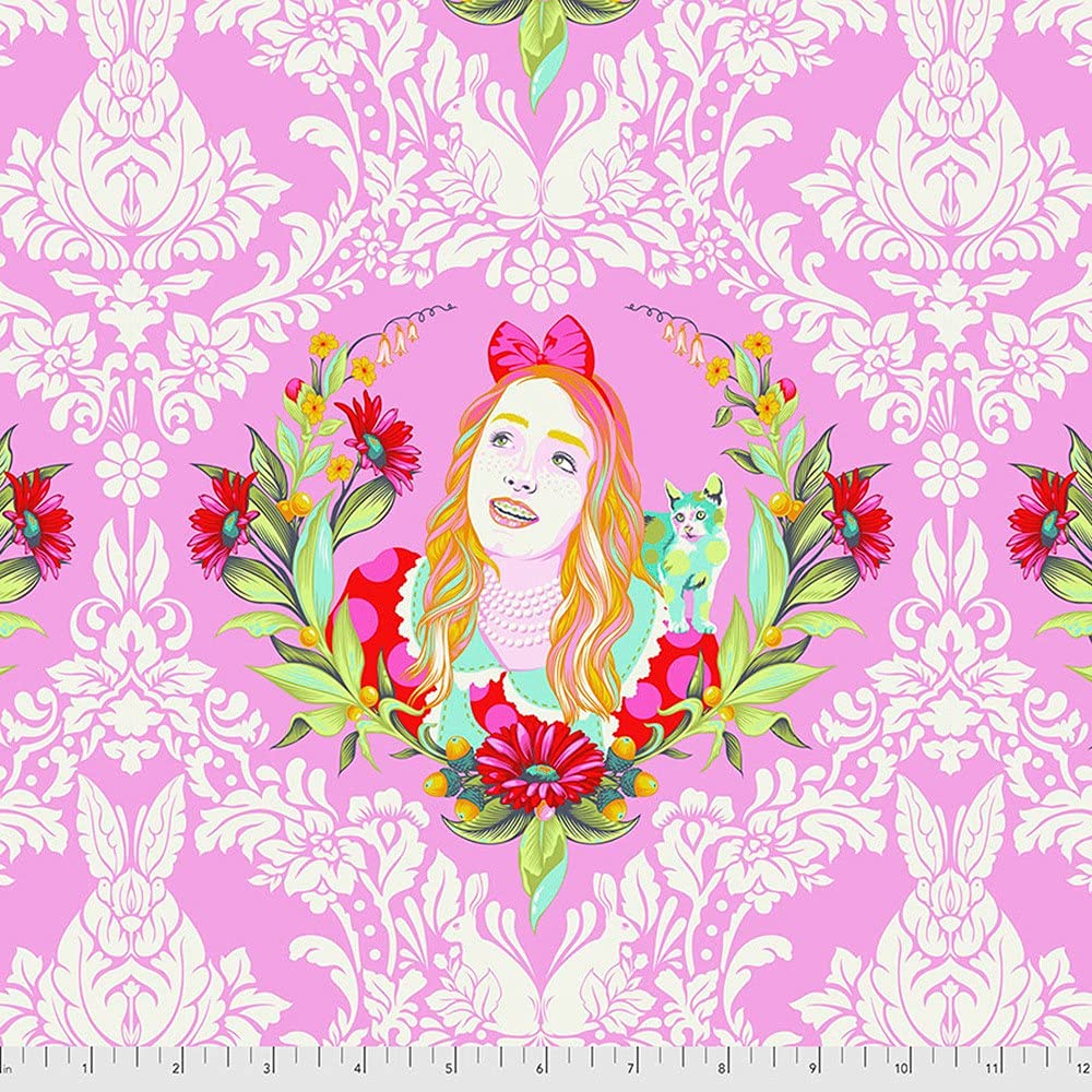 Tula Pink Alice Wonder Curiouser and Curiouser Cotton Fabric by Free Spirit - Premium Quilting Material for DIY Crafts, Home Decor & Sewing Projects (Perfect for Quilts, Apparel, and Creative Sewing Ideas)
