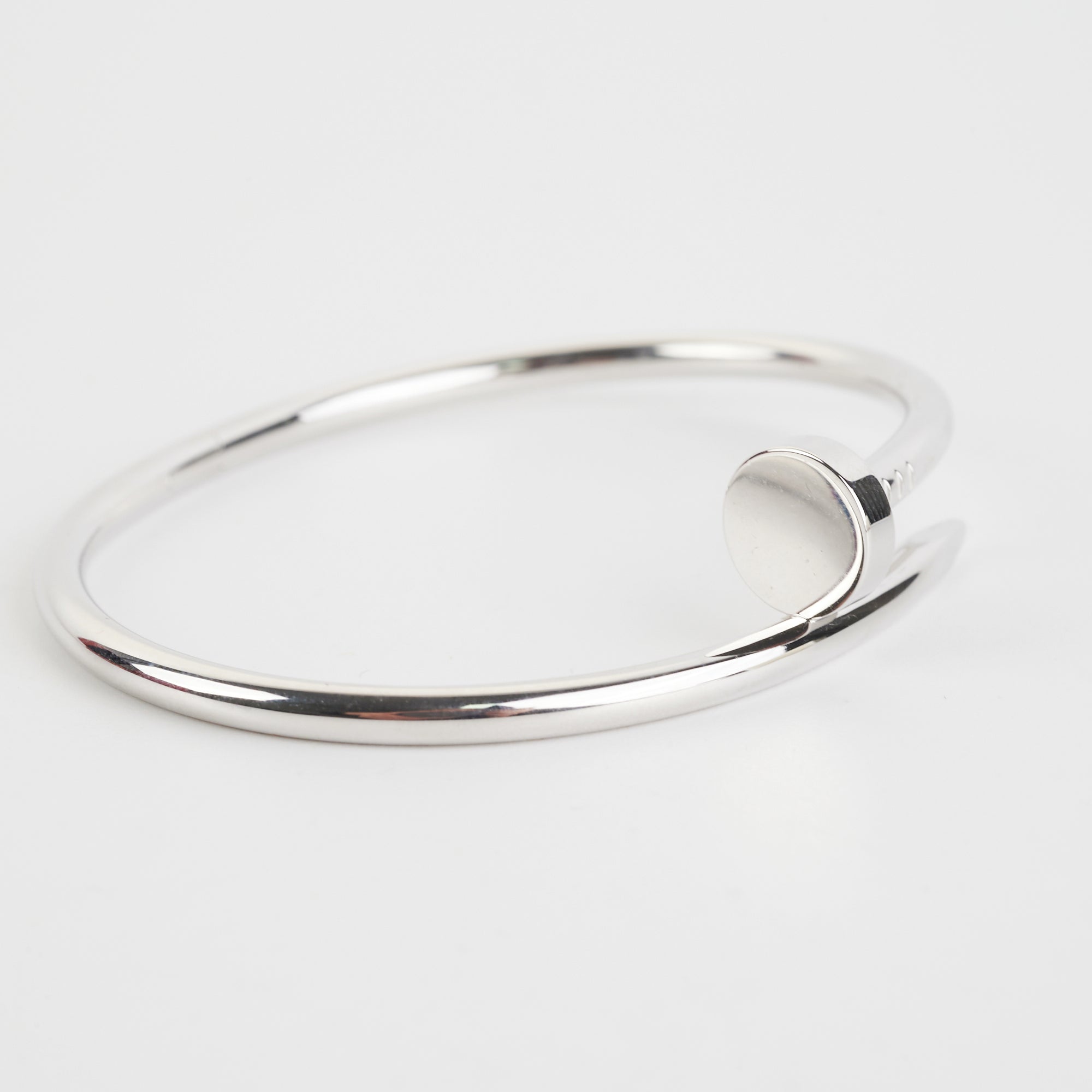 Cartier Juste Un Clou 18K White Gold Bracelet for Women - Luxury Minimalist Nail Design Jewelry Gift for Anniversary, Birthday & Special Occasions