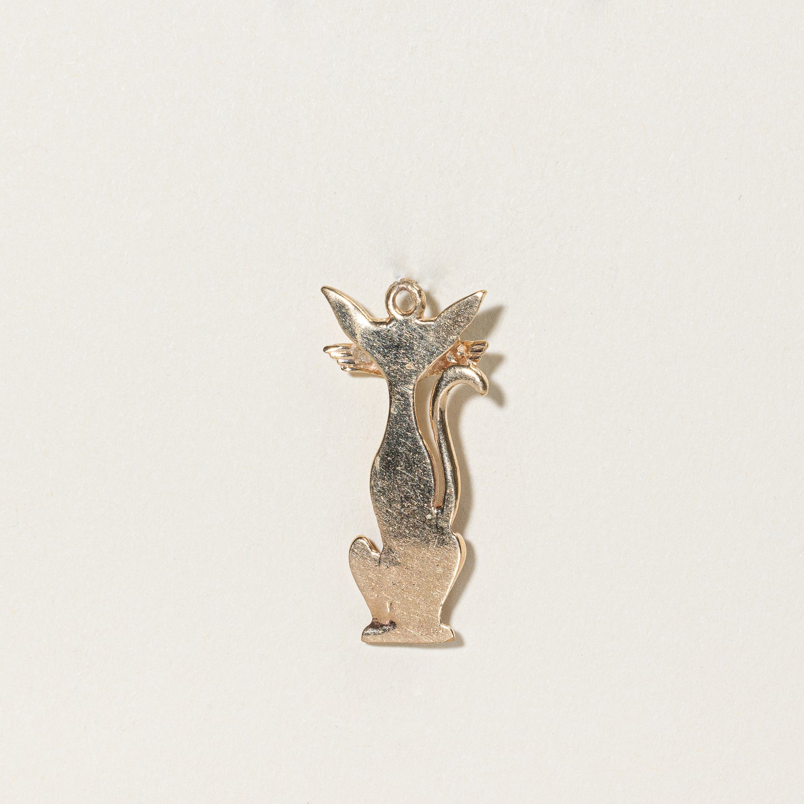 10K Yellow Gold Siamese Cat Charm Pendant - Elegant Jewelry Gift for Cat Lovers - Perfect for Necklaces, Bracelets & Special Occasions