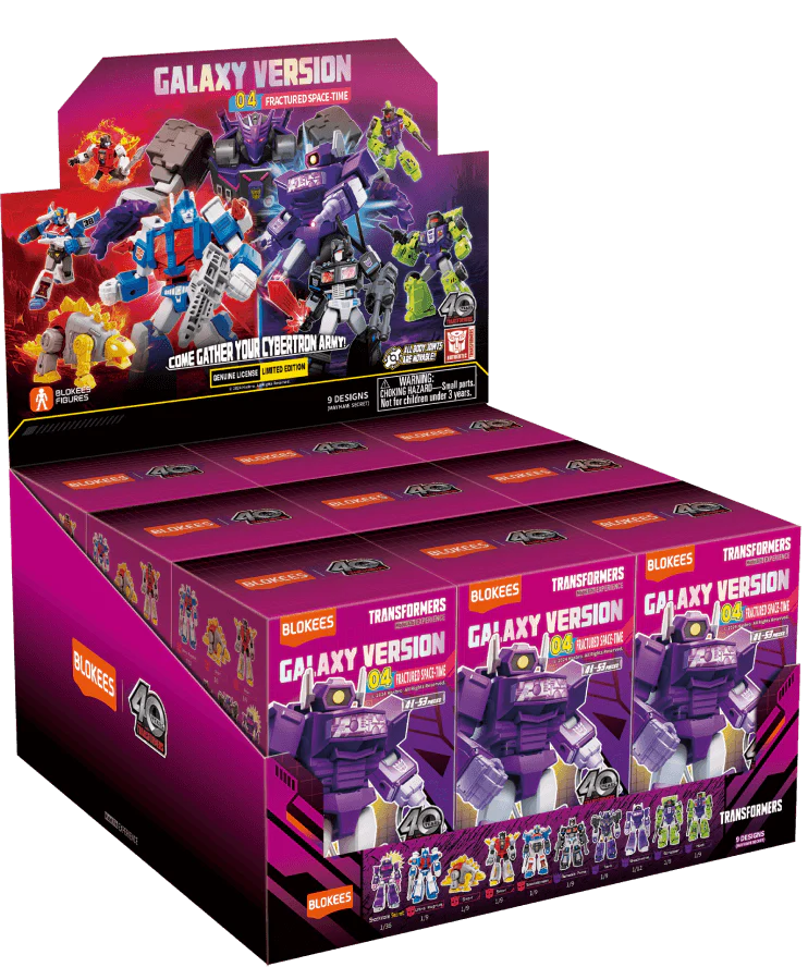 Blokees Transformers Model Kits - Galaxy Version #04 Fractured Space Time Mystery Box (Set of 9 Collectible Figures) | Perfect for Action Figure Collectors, Sci-Fi Fans & Gift Giving