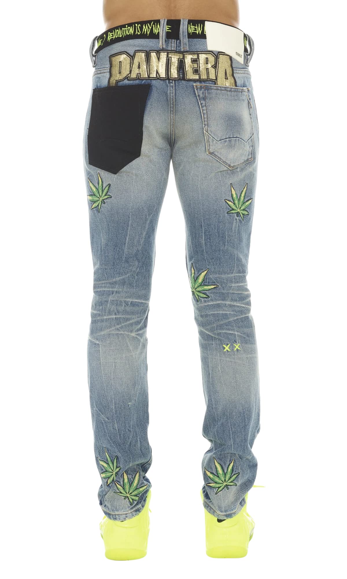 Men's Slim Fit Rigid Denim Jeans - Cult of Individuality Rocker Style for Casual Wear & Night Out | Premium Quality Denim Pants for Street Style & Everyday Comfort