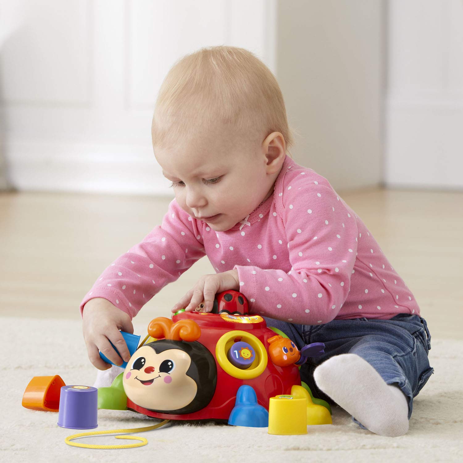 VTech Crazy Legs Learning Bugs - Interactive Educational Toy for Toddlers, Red | STEM Learning, Early Childhood Development & Fun Playtime at Home or Preschool
