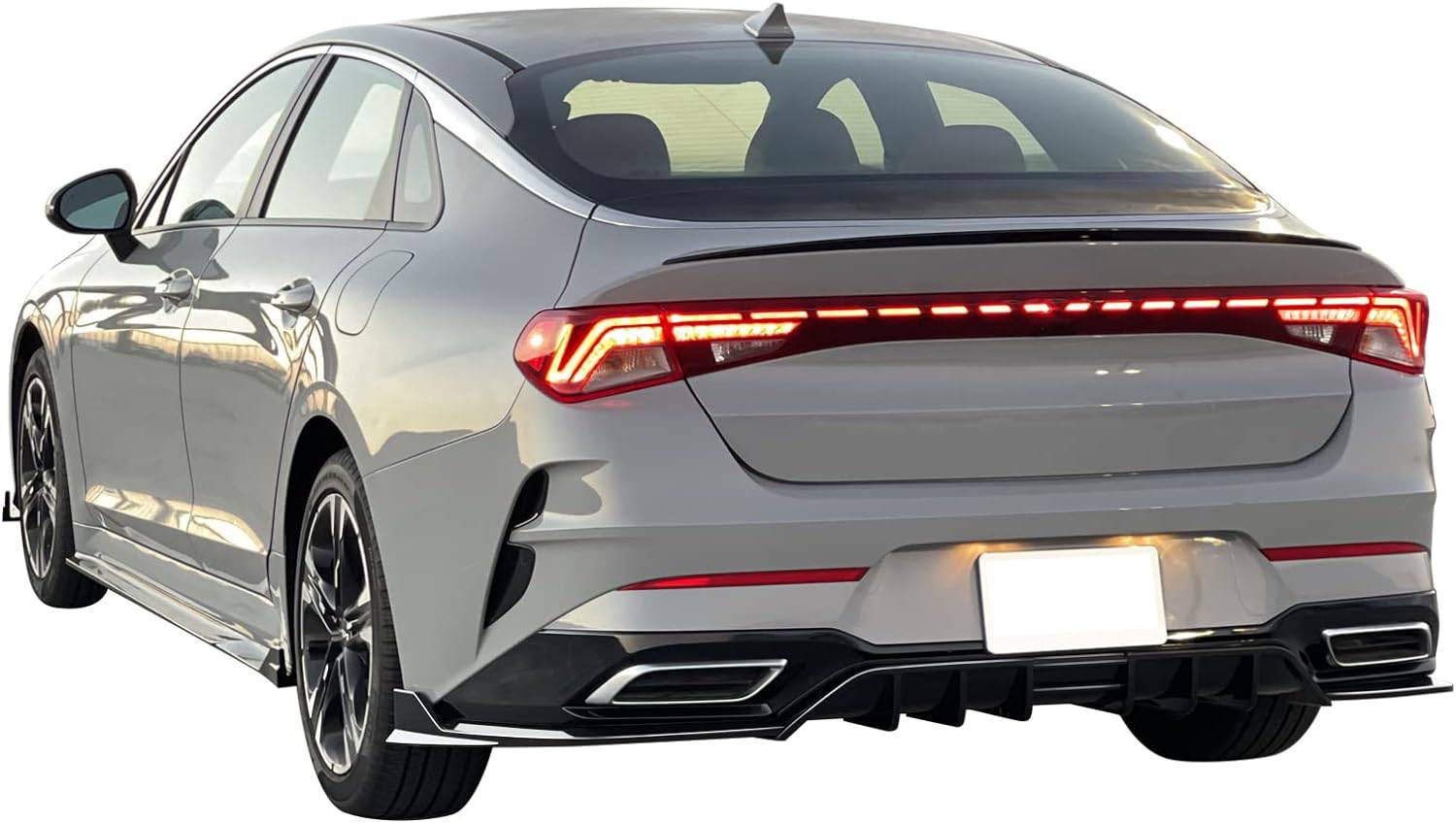 2021-2024 Kia K5 GT Line Rear Bumper Lip Diffuser & Spoiler Kit - 3PC PP Material - Enhance Style & Aerodynamics - Perfect for Car Enthusiasts & Street Racing