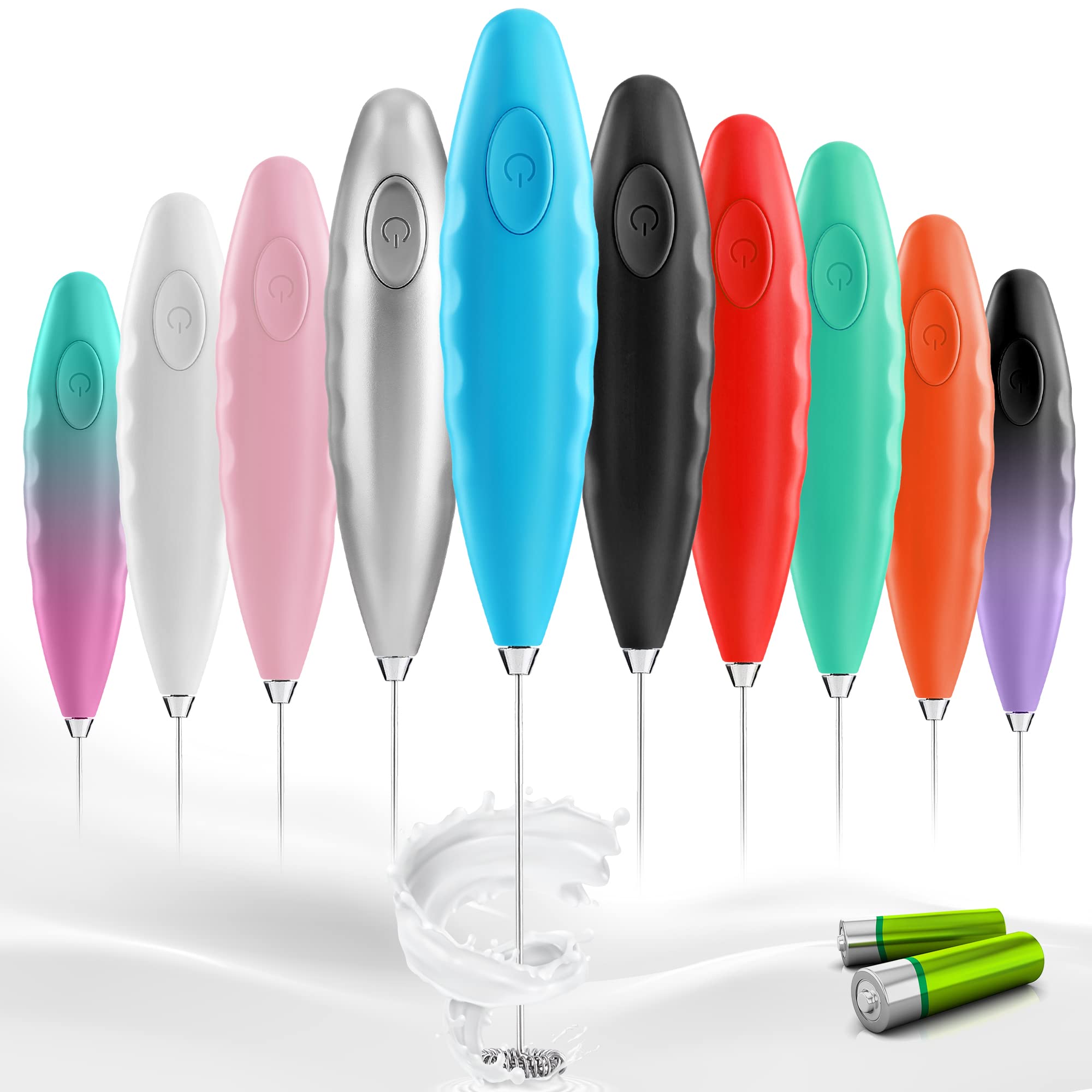 Premium Electric Milk Frother & Matcha Whisk - Handheld Battery-Operated Drink Mixer for Coffee, Lattes & Matcha Tea - Includes Batteries (Teal) - Perfect for Home, Office & Coffee Shops