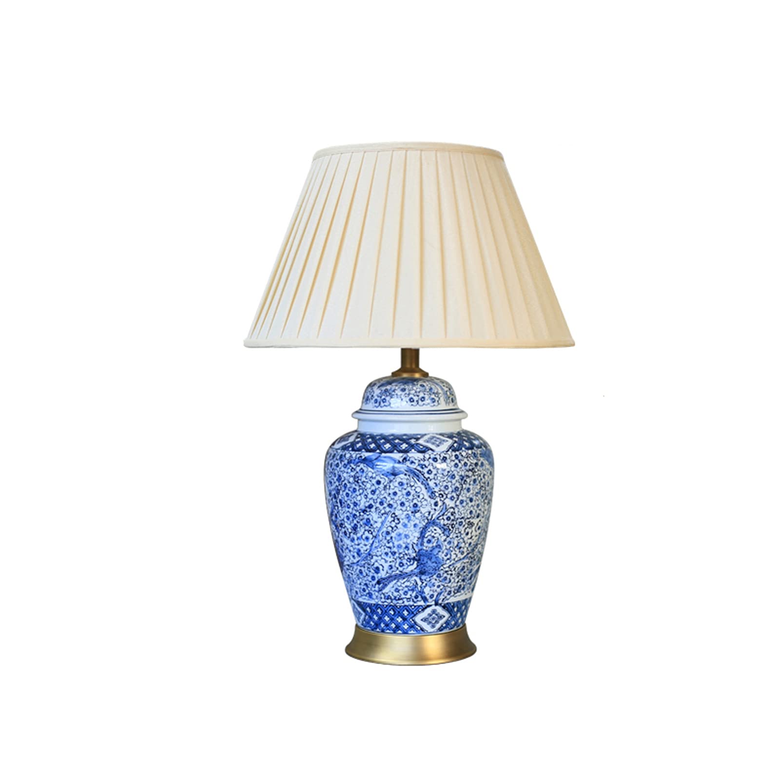 Chinese Style Porcelain Ceramic Desk Lamp - Elegant Bedside & Table Lamp for Study Room, Restaurant & Bedroom Decor - Perfect for Reading, Relaxing & Ambient Lighting