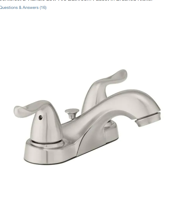 Glacier Bay Constructor 4-inch Centerset 2-Handle Bathroom Faucet in Brushed Nickel - Perfect for Modern Bathroom Vanity Sink Installation