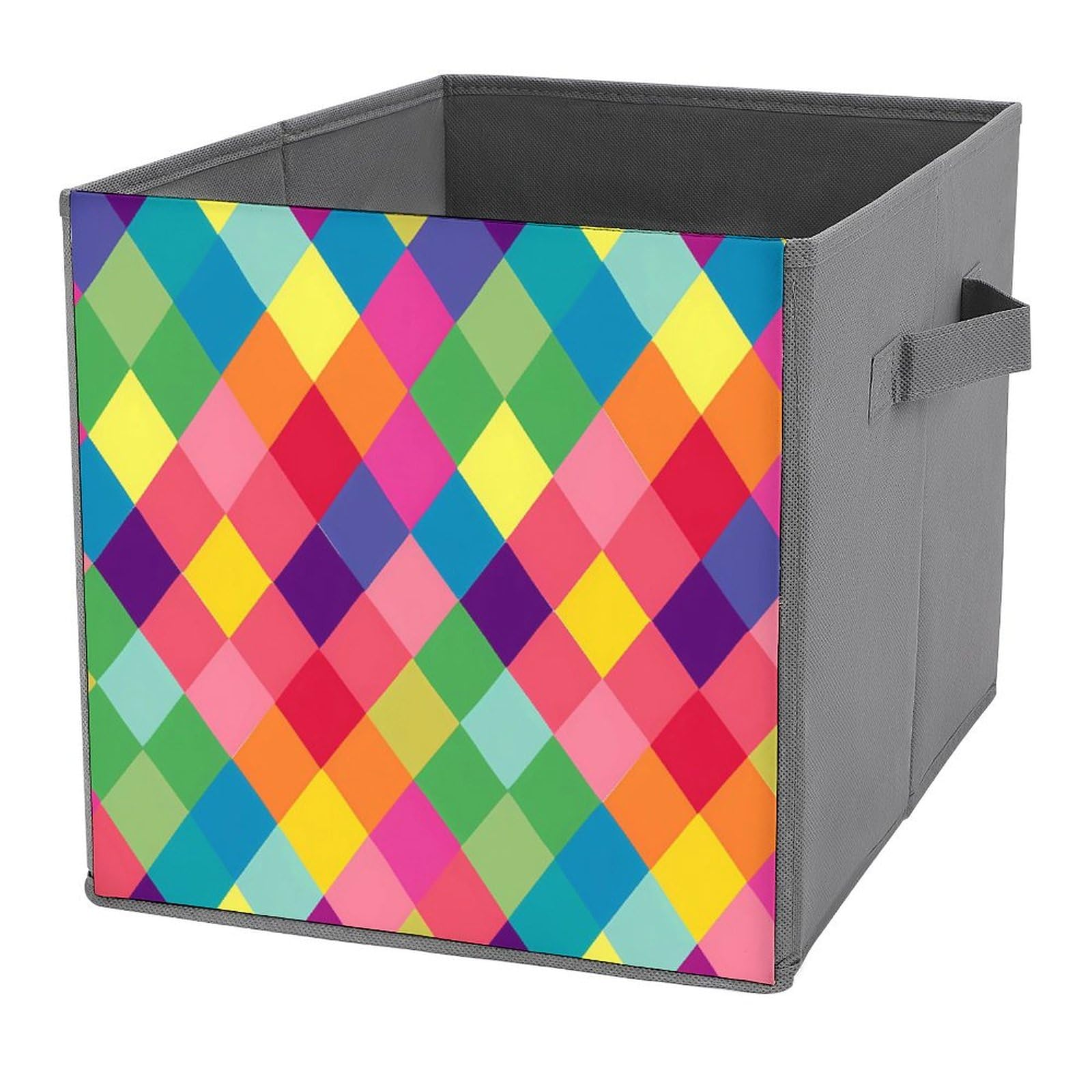 Colorful Folding Storage Bins with Handles - Home & Office Organizers