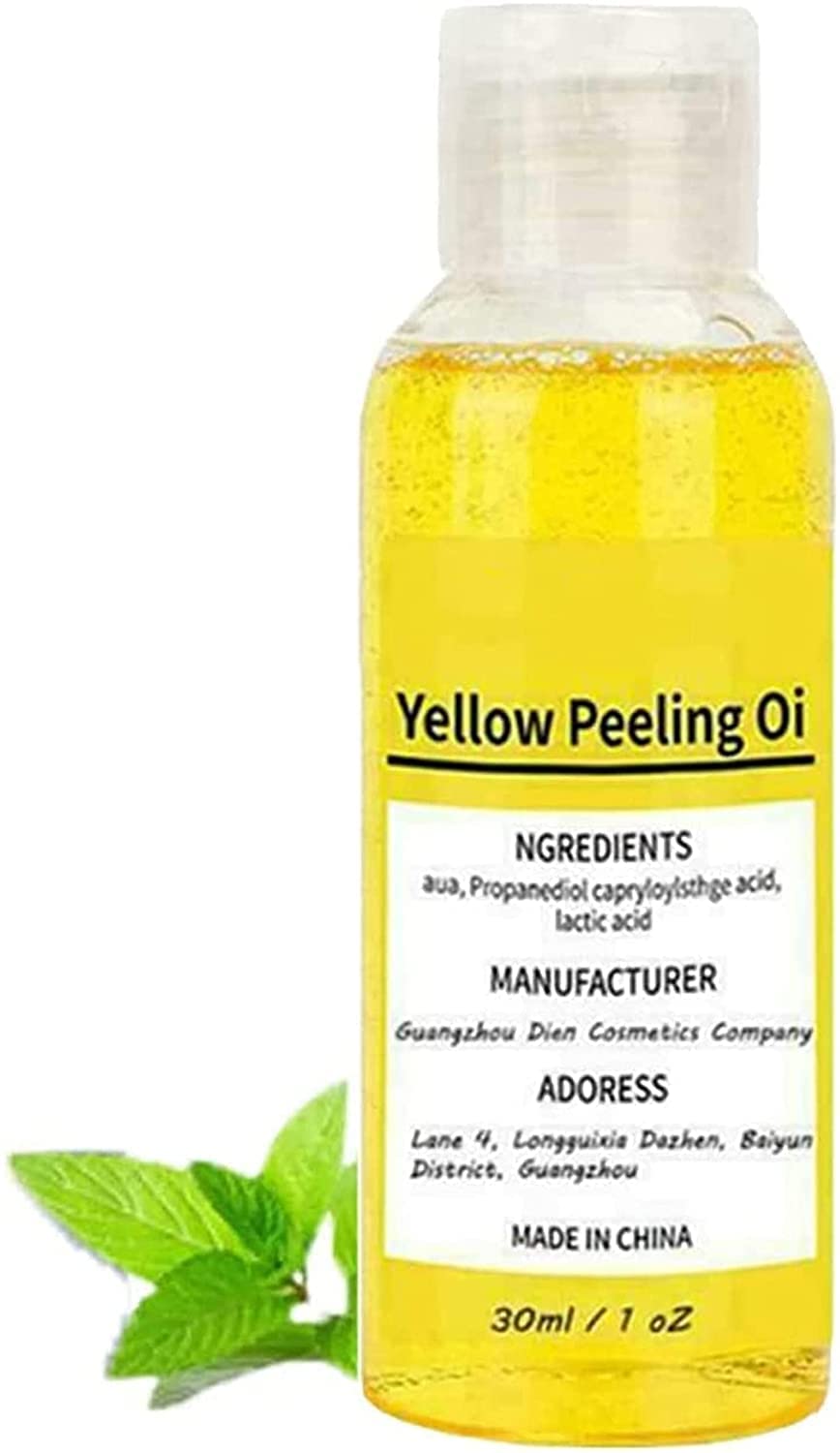 Aumude Super Strength Yellow Peeling Oil - Skin Lightening & Exfoliating Treatment for Dark Spots on Body, Face, Hands & Feet (30ml) | Brighten Skin Tone, Remove Dead Cells & Even Complexion | Perfect for Post-Sun Care, Pre-Wedding Glow & Daily Skincare Routine