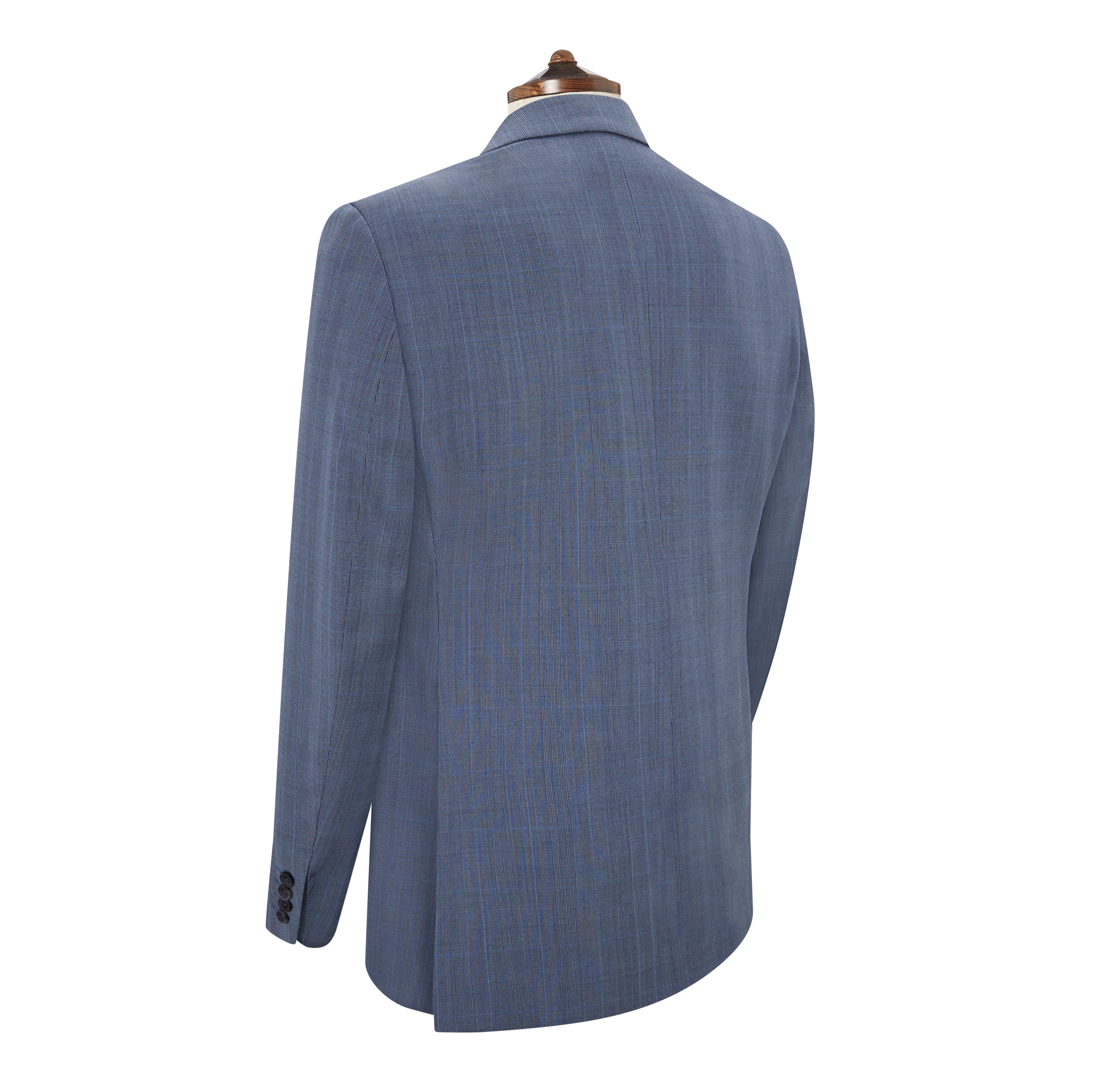 Holborn Blue Grey Prince Of Wales Check Suit - Premium Men's Business Formal Wear for Office, Weddings & Special Occasions