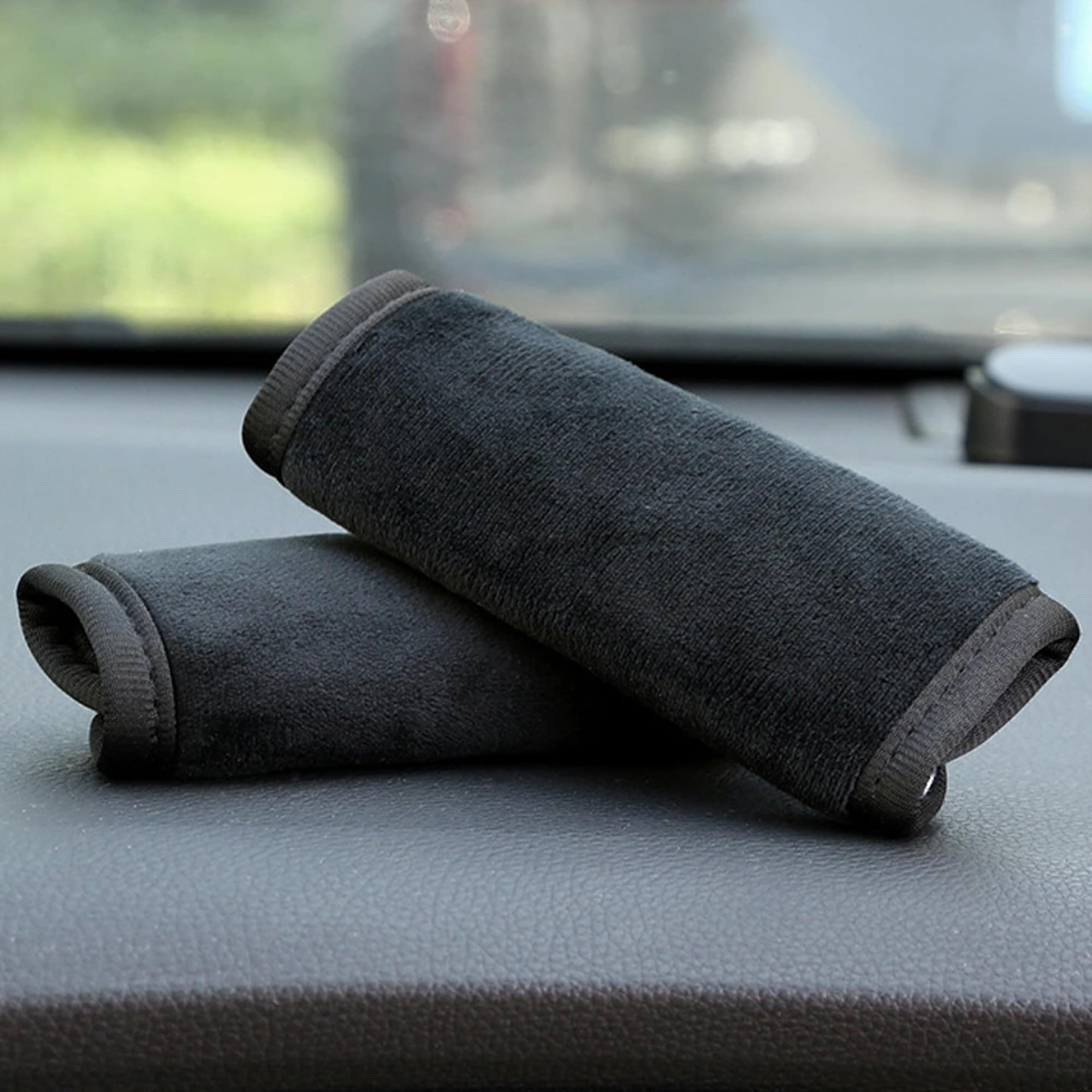5PCS Universal Car Door Handle Protector - Soft Plush Grip Cover for Most Vehicle Models | Interior Accessories Organizer (Black) | Protect & Enhance Car Door Handles for Comfortable Driving