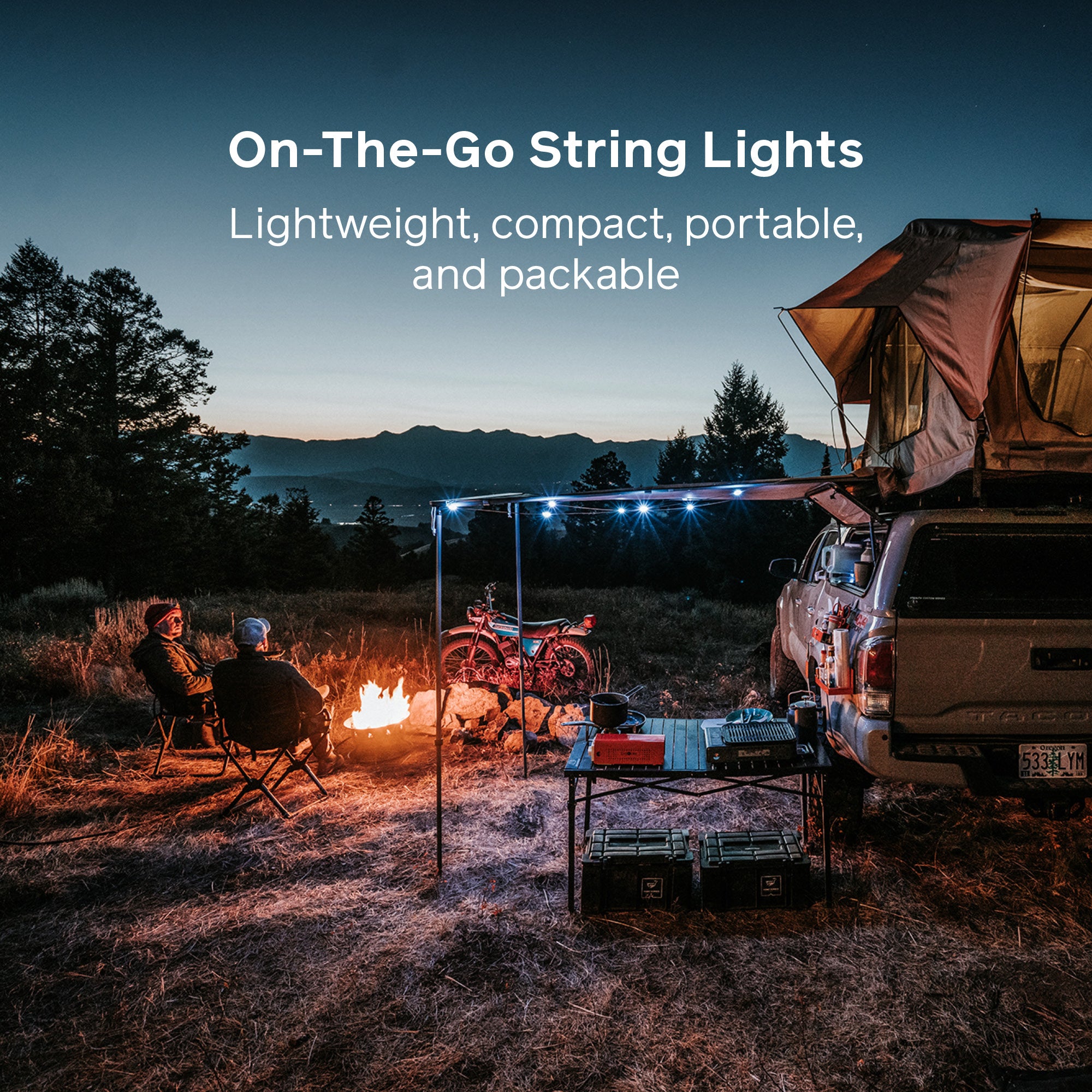 MPOWERD 18-Foot Solar-Powered LED String Lights - Waterproof Outdoor Decorative Lights for Garden, Patio, Party & Christmas Decorations