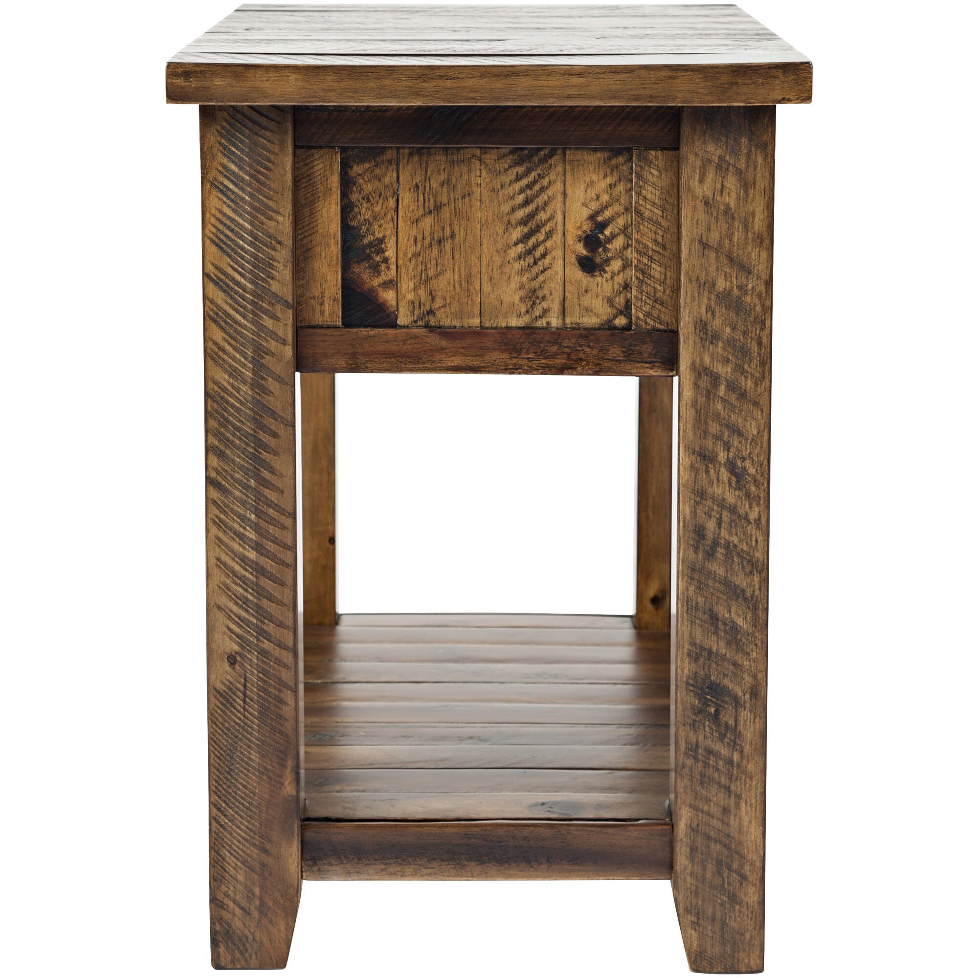 Handcrafted Wooden Chairside Table - Elegant Side Table for Living Room, Bedroom, or Office - Perfect for Coffee, Books & Decor