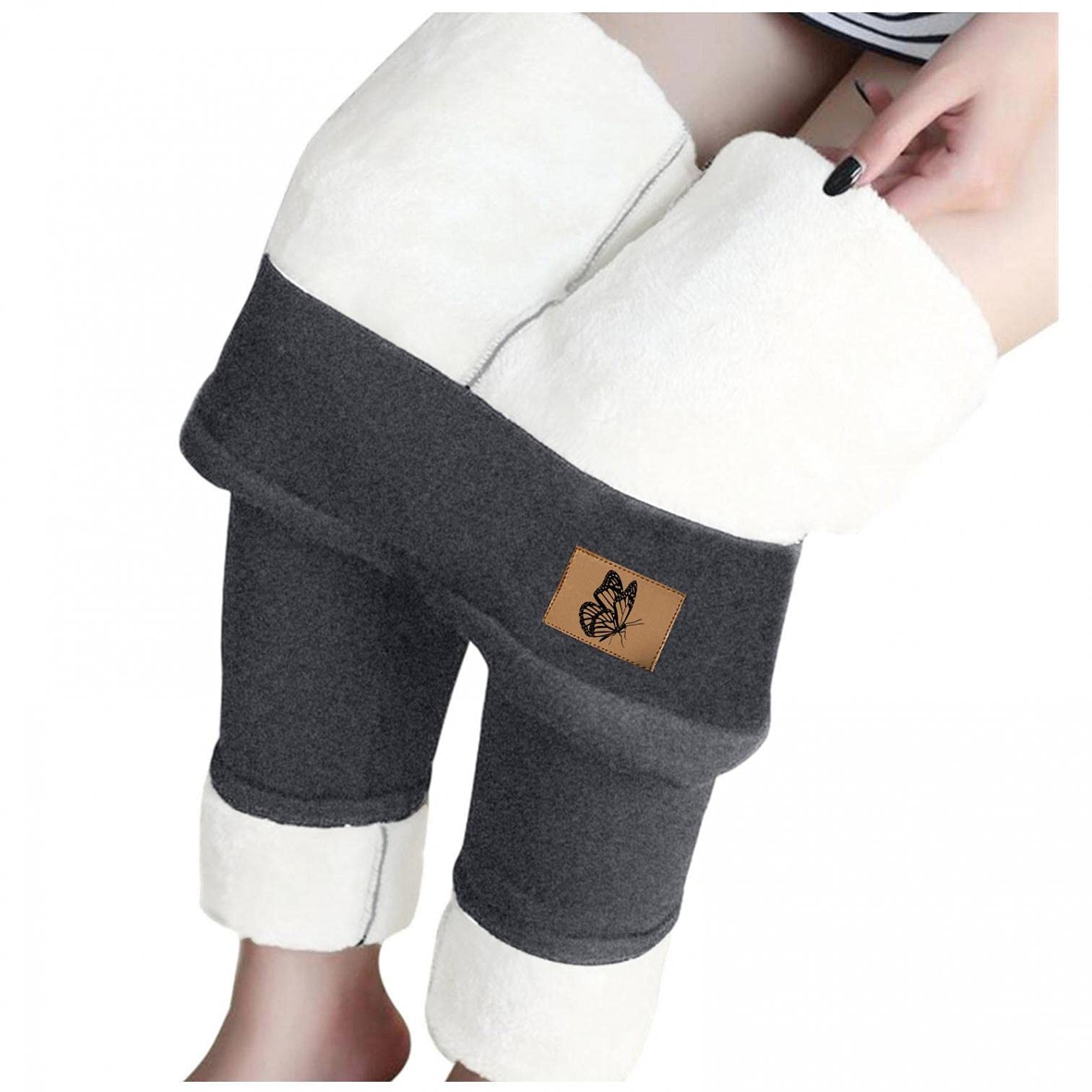 Women's Plus Size Winter Fleece Lined Leggings - Warm Thermal Pants for Cold Weather