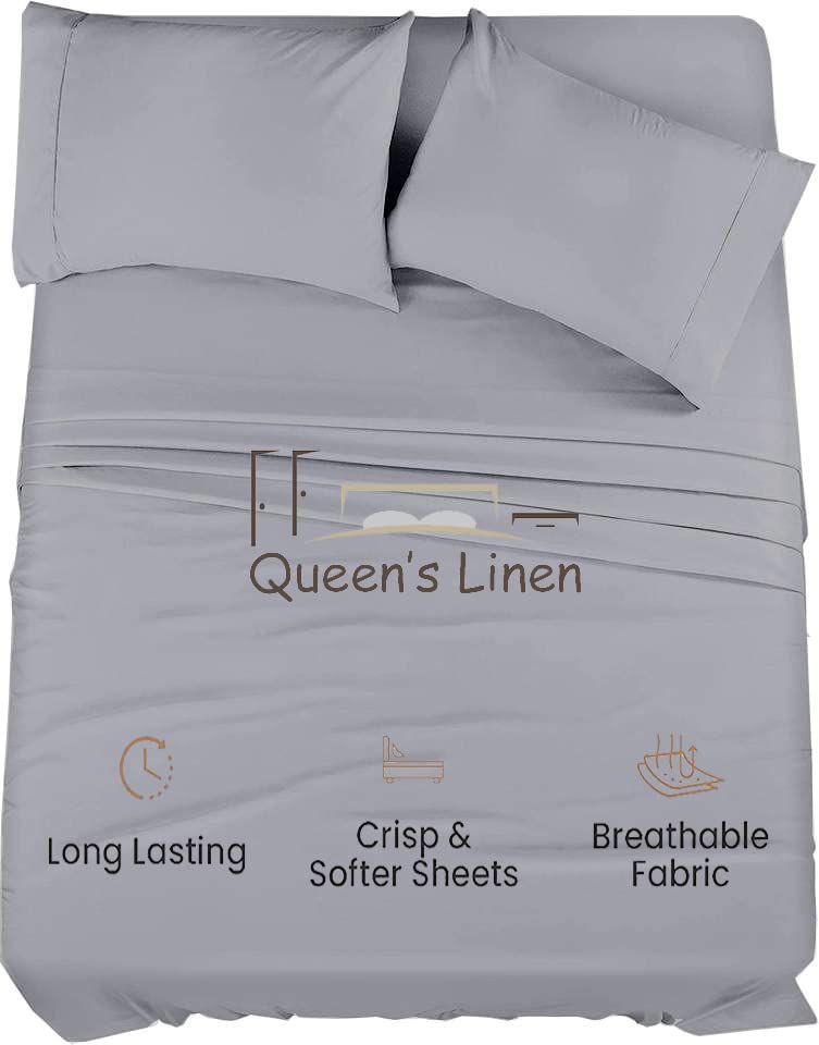 Premium 400 Thread Count Egyptian Cotton Bed Sheets - 4 Piece California King Size Sheet Set with 16