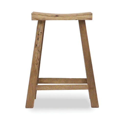 Pavia Barstool - Curved Natural Wood Bar Stool for Kitchen Island, Breakfast Nook & Home Decor - Comfortable Counter Height Stool with Back Support