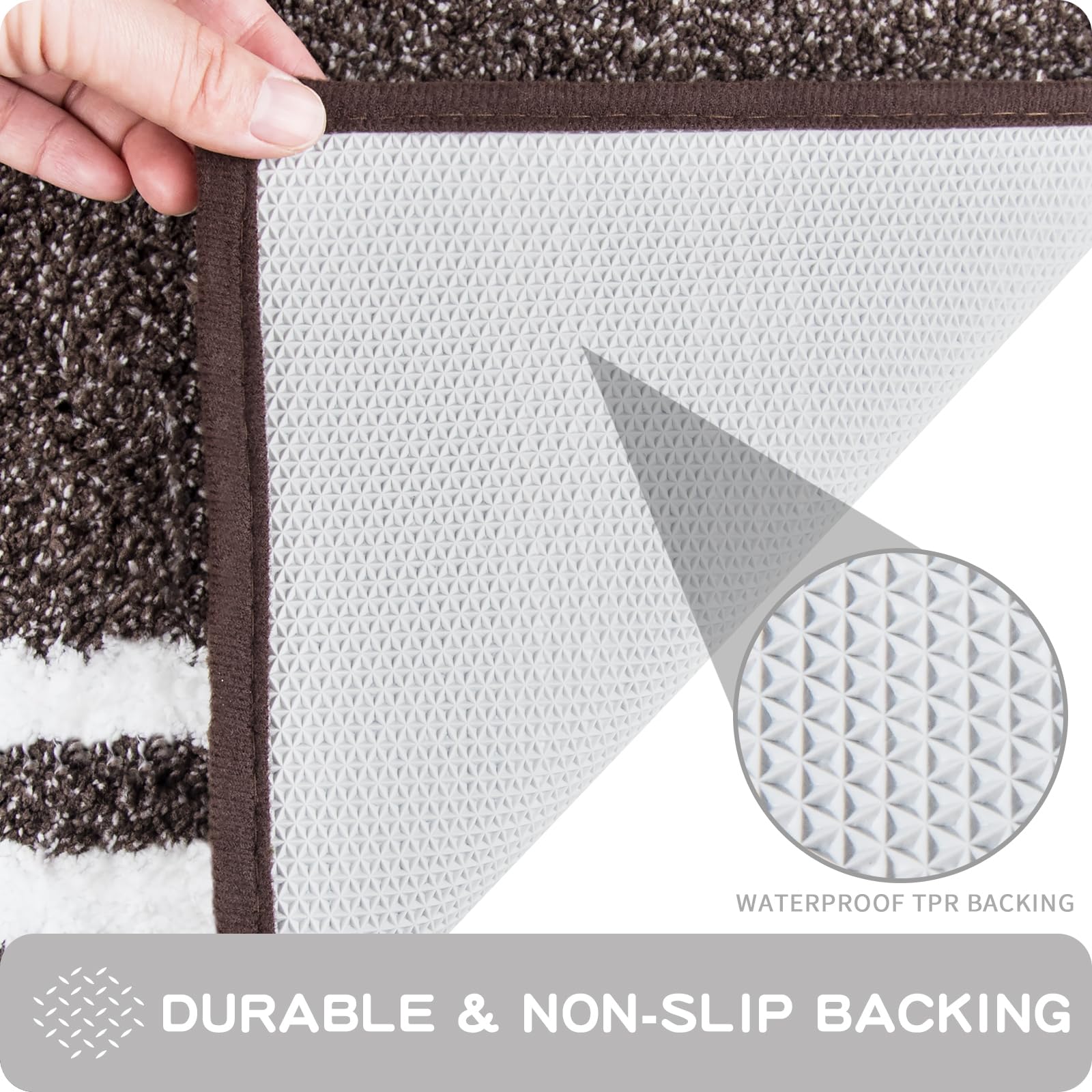 PURRUGS Non-Slip U-Shaped Bathroom Rug 20