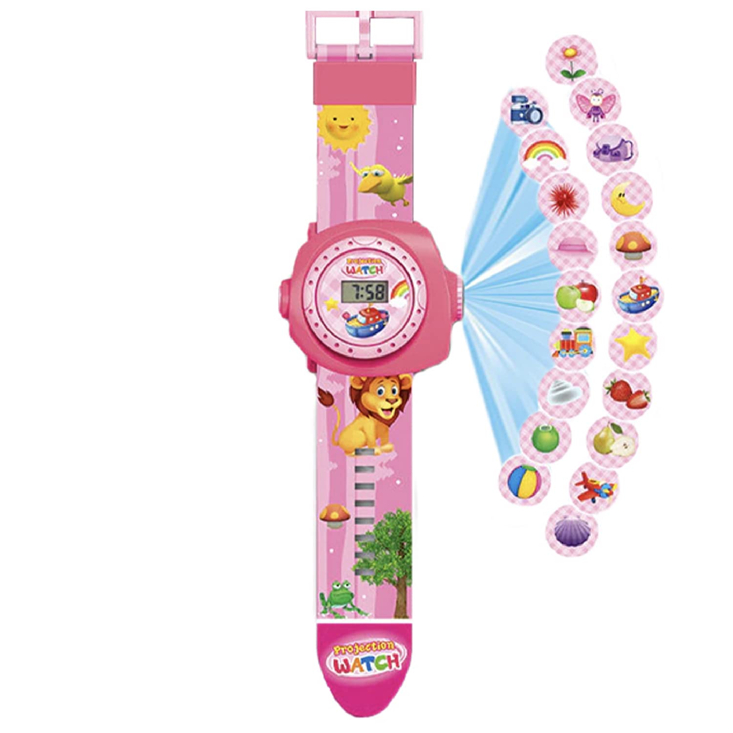 COOZI Kids Projection Watch - Digital LED Watch with 20 Projection Images for Boys & Girls | Educational Learning Toy & Fun Birthday Gift for Kids | Perfect for Bedtime Stories & Classroom Activities
