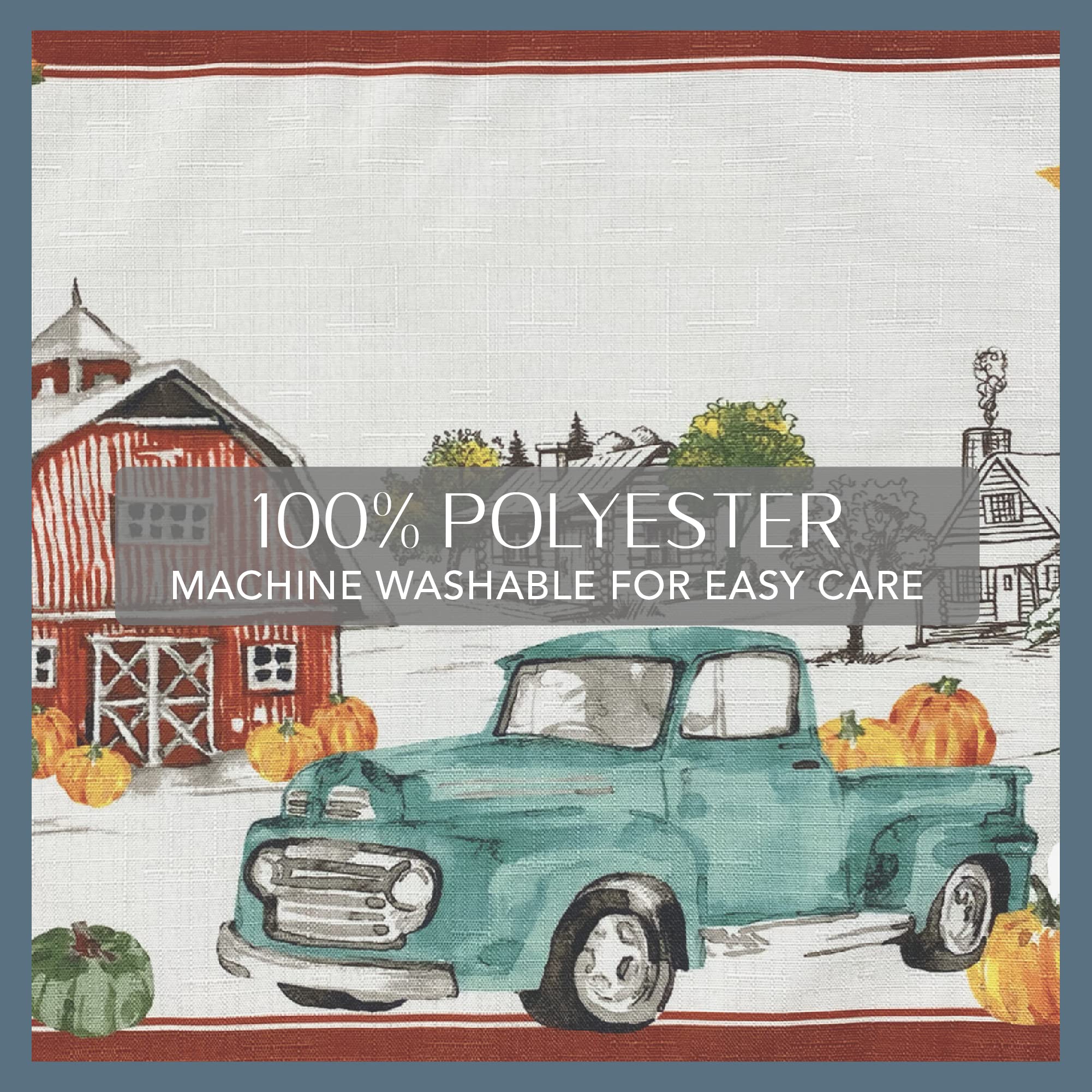 Farm Fresh Pumpkin Truck Fall Tablecloth 60x120