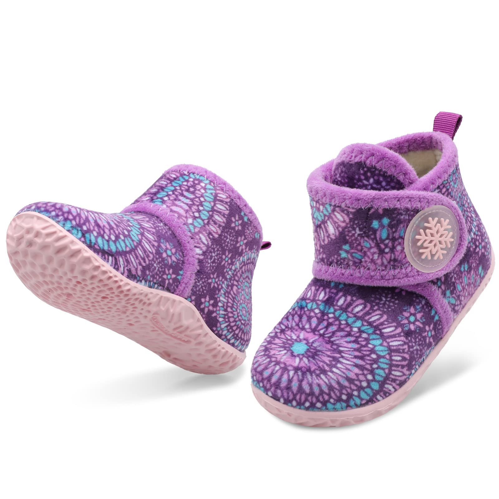 LeIsfIt Toddler Slippers for Boys & Girls - Warm Winter Boots with Non-Slip Sole | Lightweight Indoor House Shoes for Kids | Perfect for Home, Nursery & Preschool Playtime