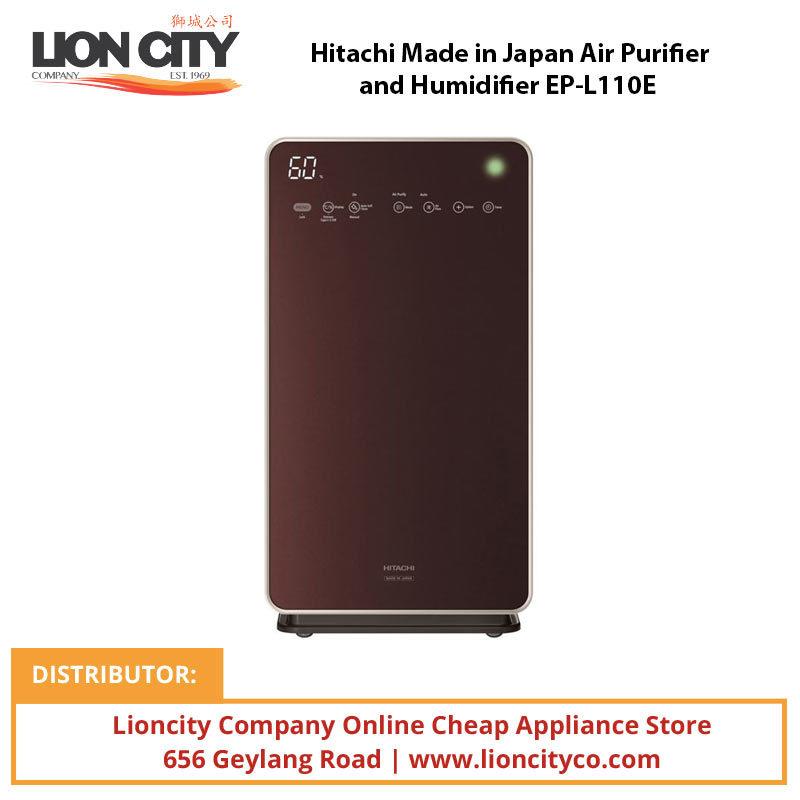Hitachi EPL110E Air Purifier and Humidifier - 2-in-1 HEPA Filter for Allergies, Dust & Pet Dander - Quiet Operation for Bedroom, Office & Nursery - EP L110E White