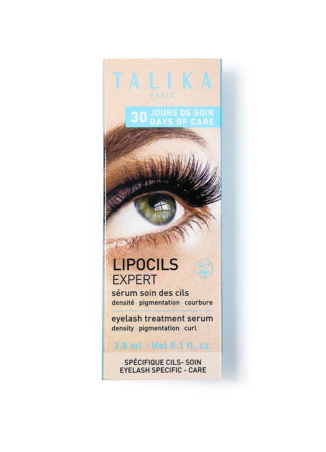 Lipocils Expert Eyelash Growth Serum 3.8ml - Natural Lash Enhancer for Longer, Thicker Eyelashes - Perfect for Nighttime Beauty Routine & Special Occasions