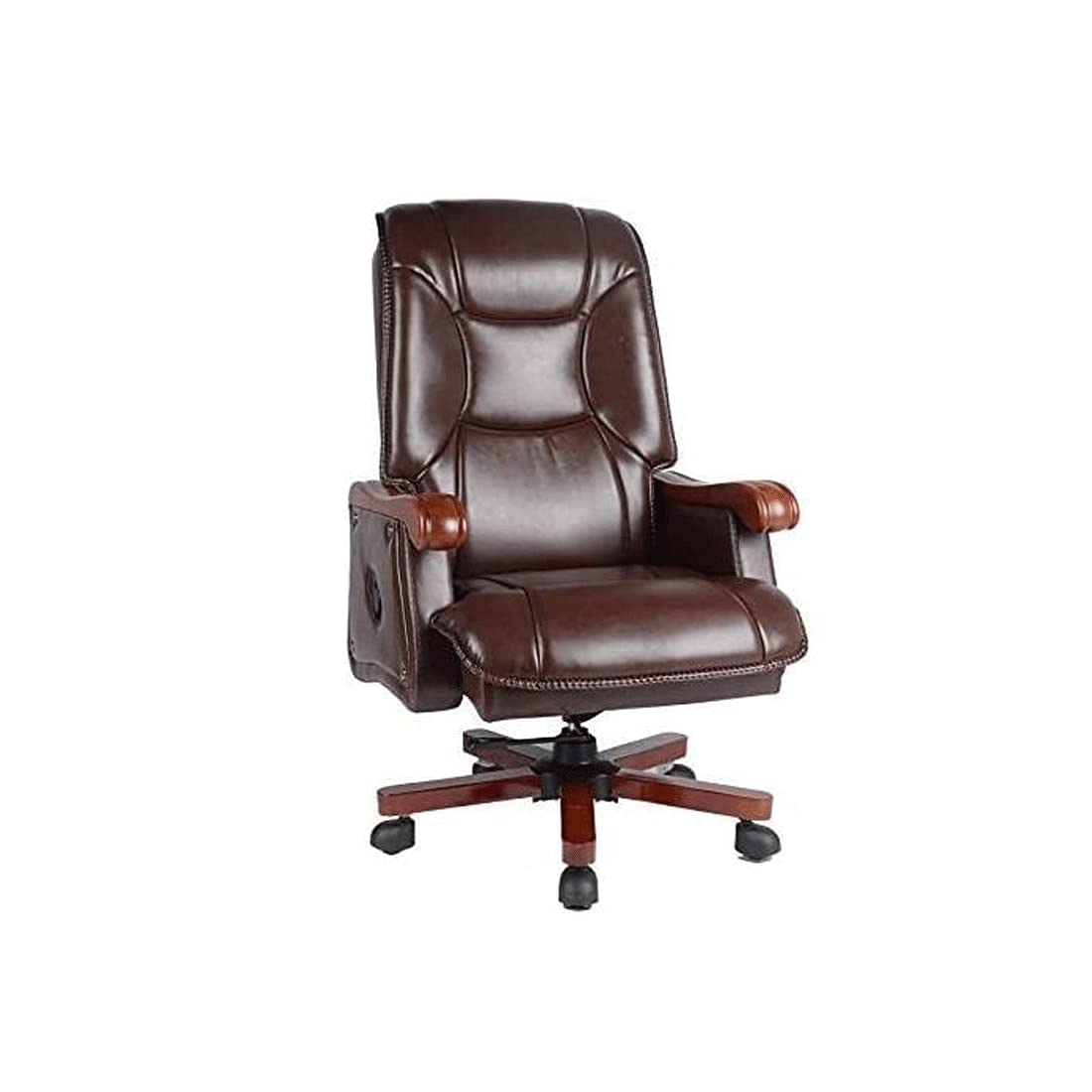 Ergonomic Executive Office Chair - High Back Leather Swivel Chair with Adjustable Height for Boss, Conference & Business Meetings (Black) - Perfect for Home Office, Corporate Workspaces & Professional Environments